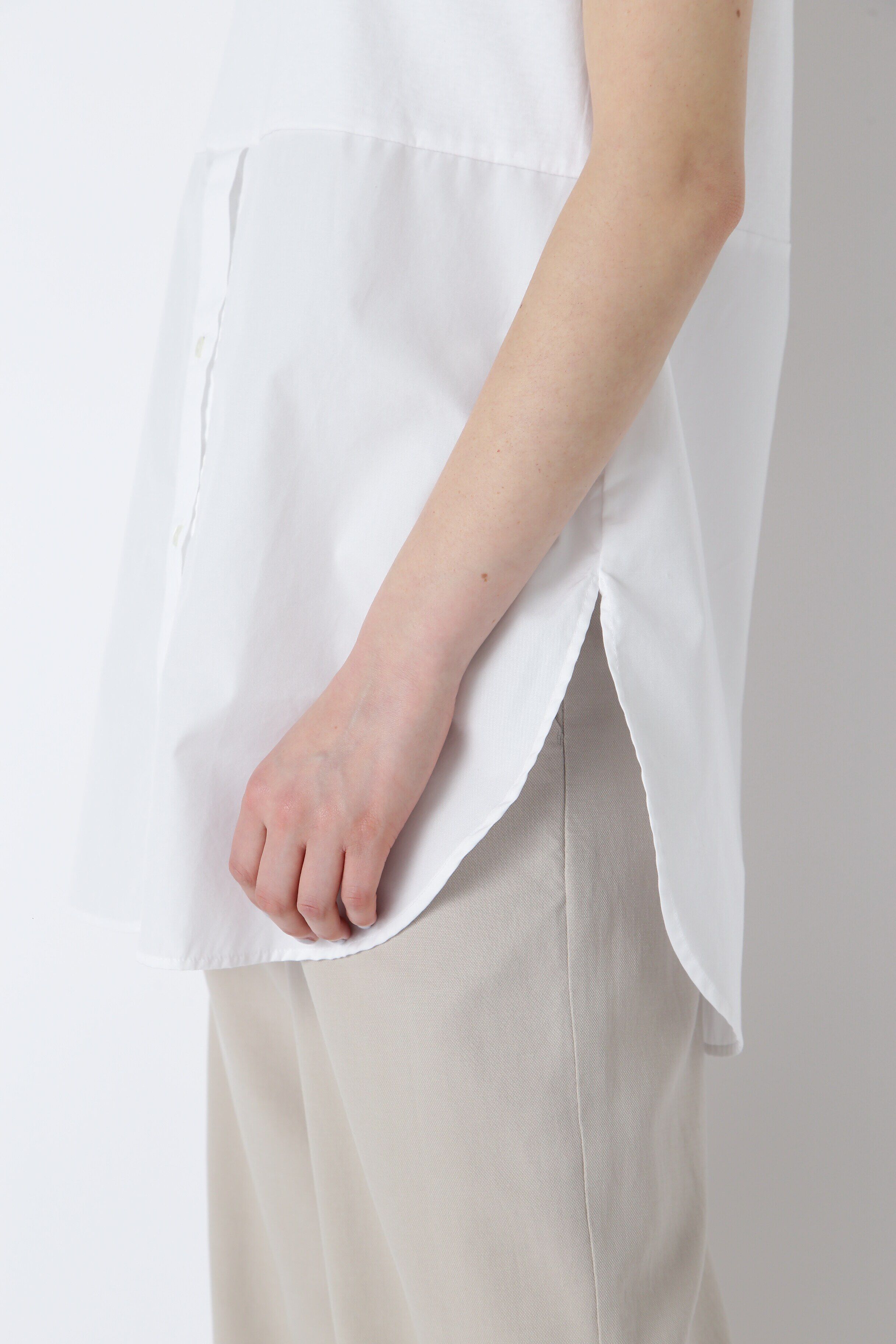  「布帛ドッキングノースリカットソー」|Tシャツ・カットソー|