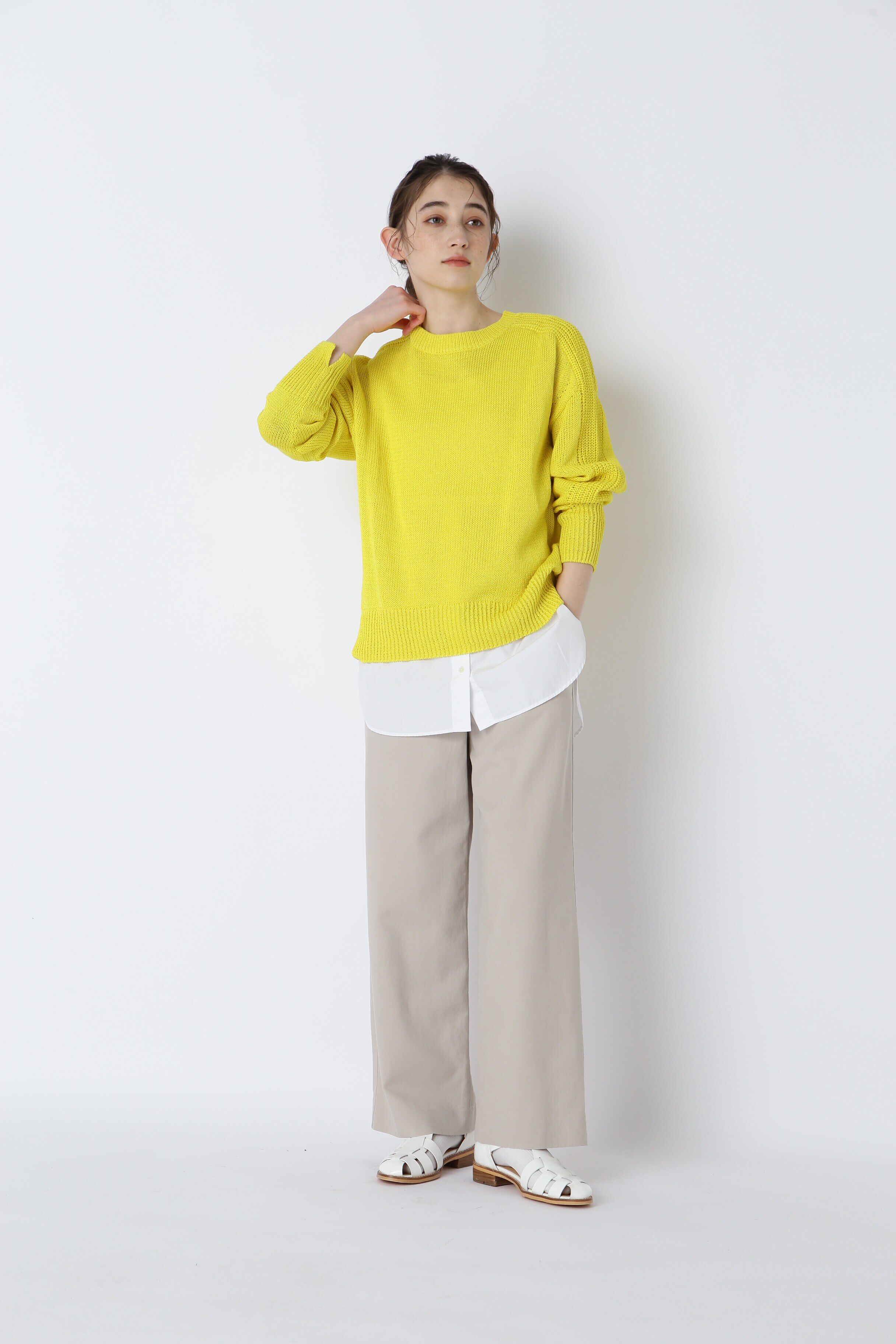  「布帛ドッキングノースリカットソー」|Tシャツ・カットソー|