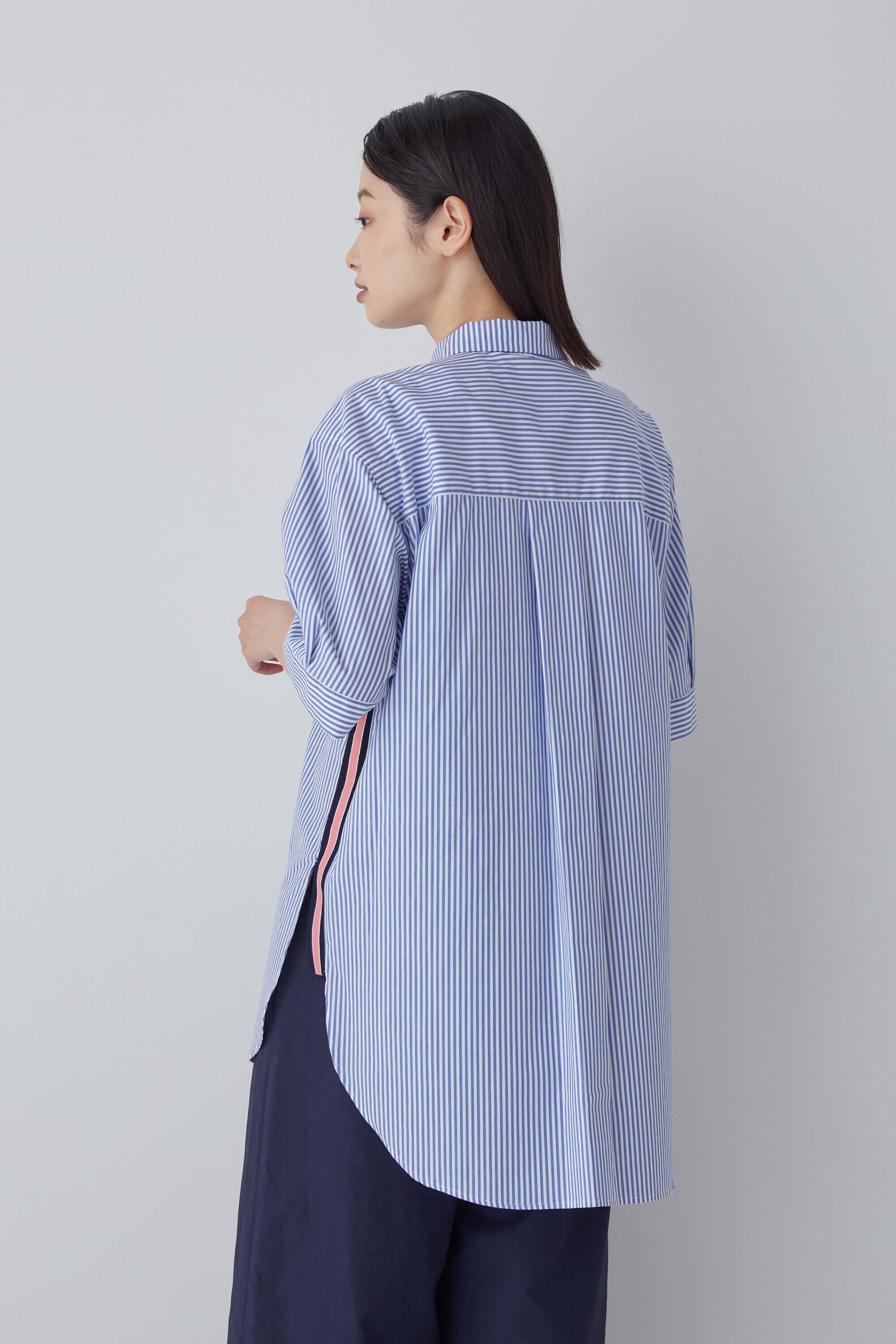  「◆スポーティストライプブラウス」|シャツ・ブラウス|