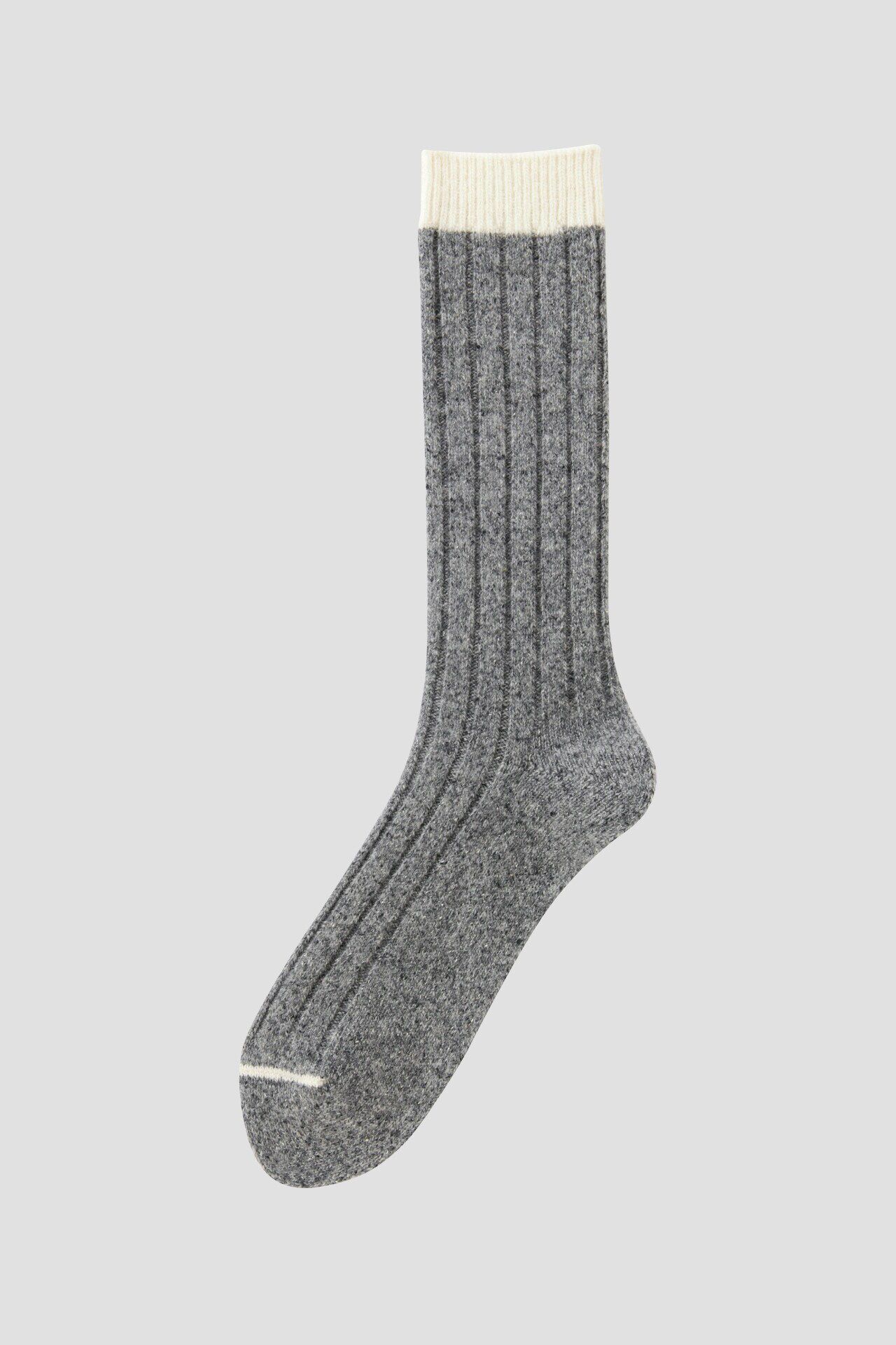 MARGARET HOWELL「WOOL SILK NEP YARN SOCKS」|ソックス|MID GREY2
