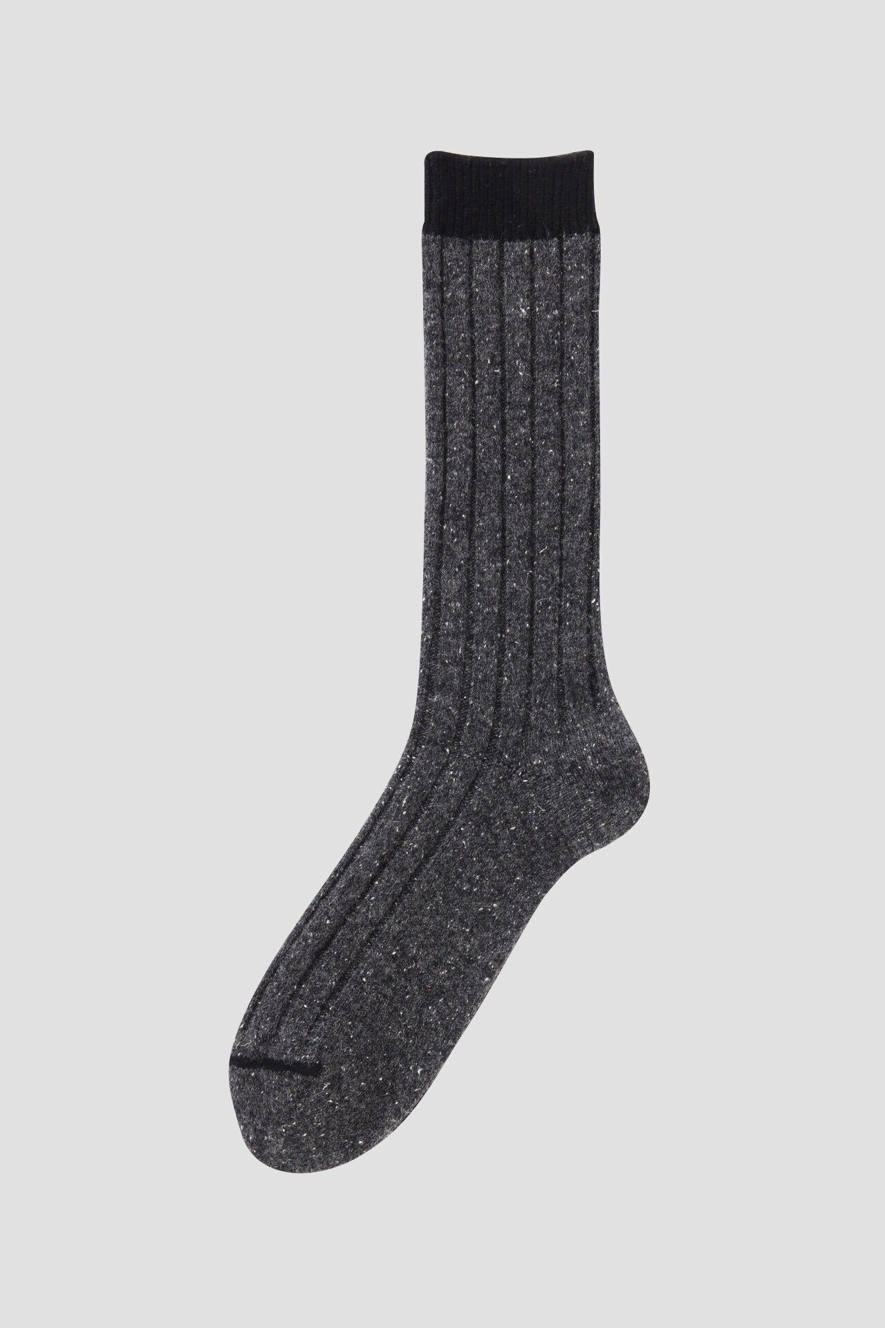 MARGARET HOWELL「WOOL SILK NEP YARN SOCKS」|ソックス|CHARCOAL3