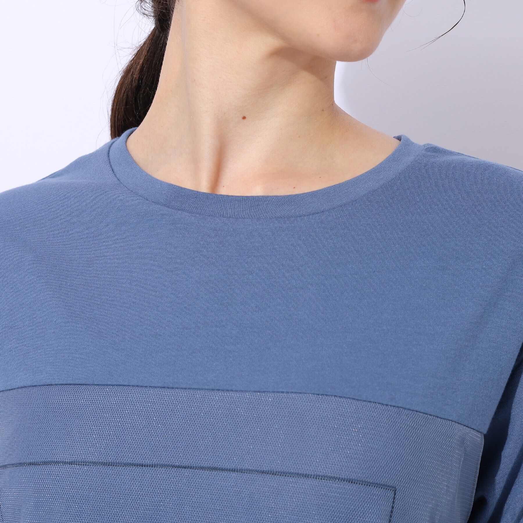 SHOO･LA･RUE「【洗える】インしない派さんの 重ねチュールプリントTシャツ」|Tシャツ・カットソー|