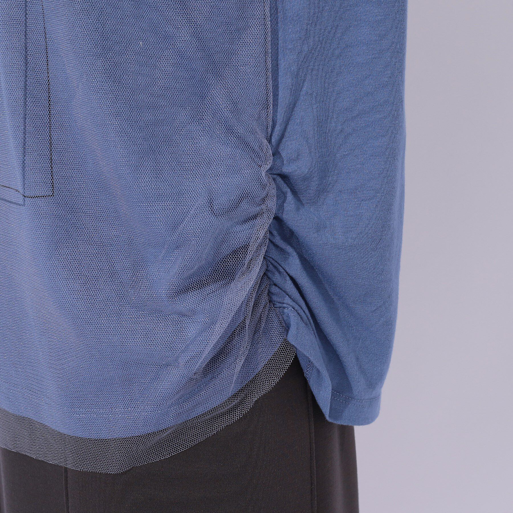 SHOO･LA･RUE「【洗える】インしない派さんの 重ねチュールプリントTシャツ」|Tシャツ・カットソー|