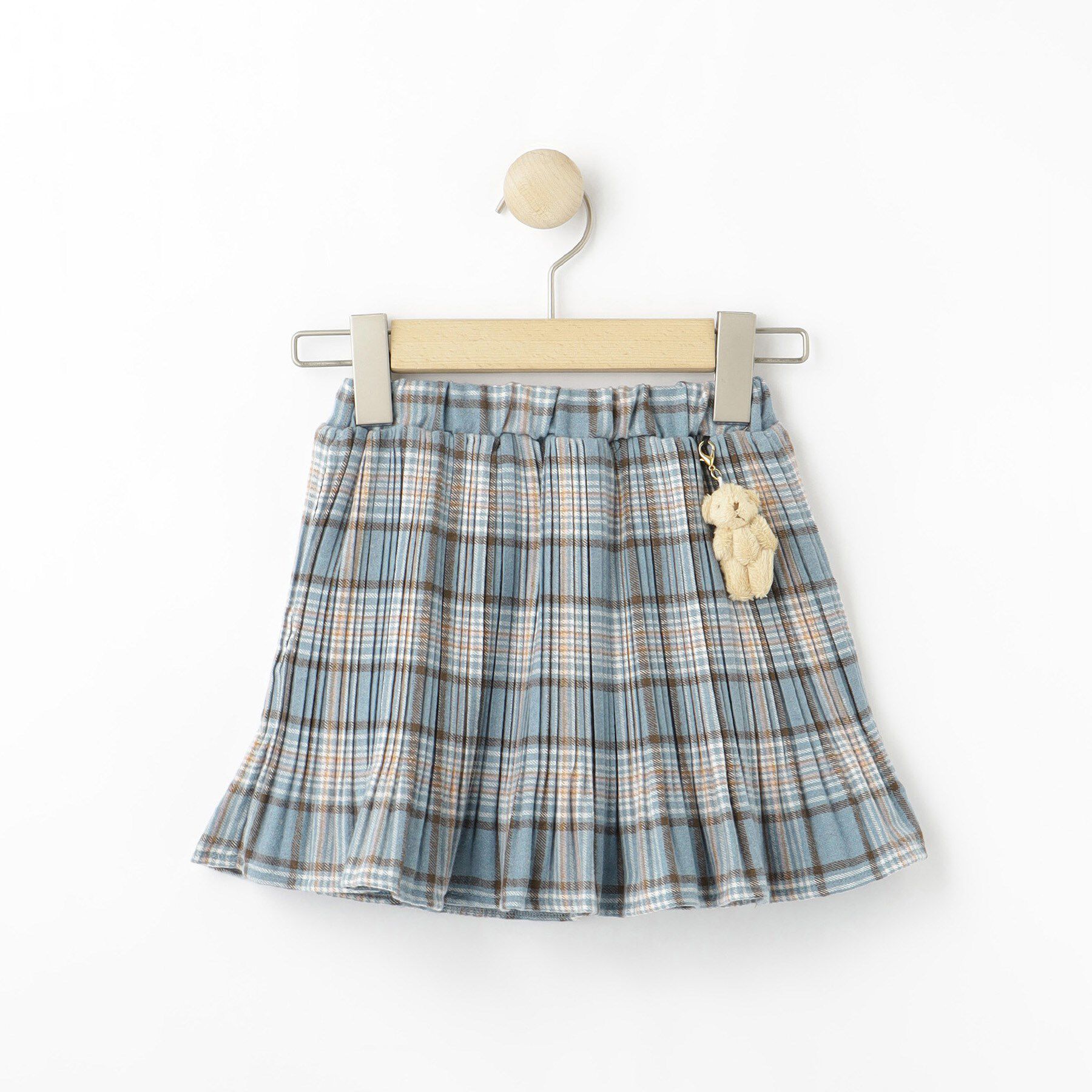 SHOO･LA･RUE「【100-150cm】クマチャーム付きプリーツスカート」|スカート|