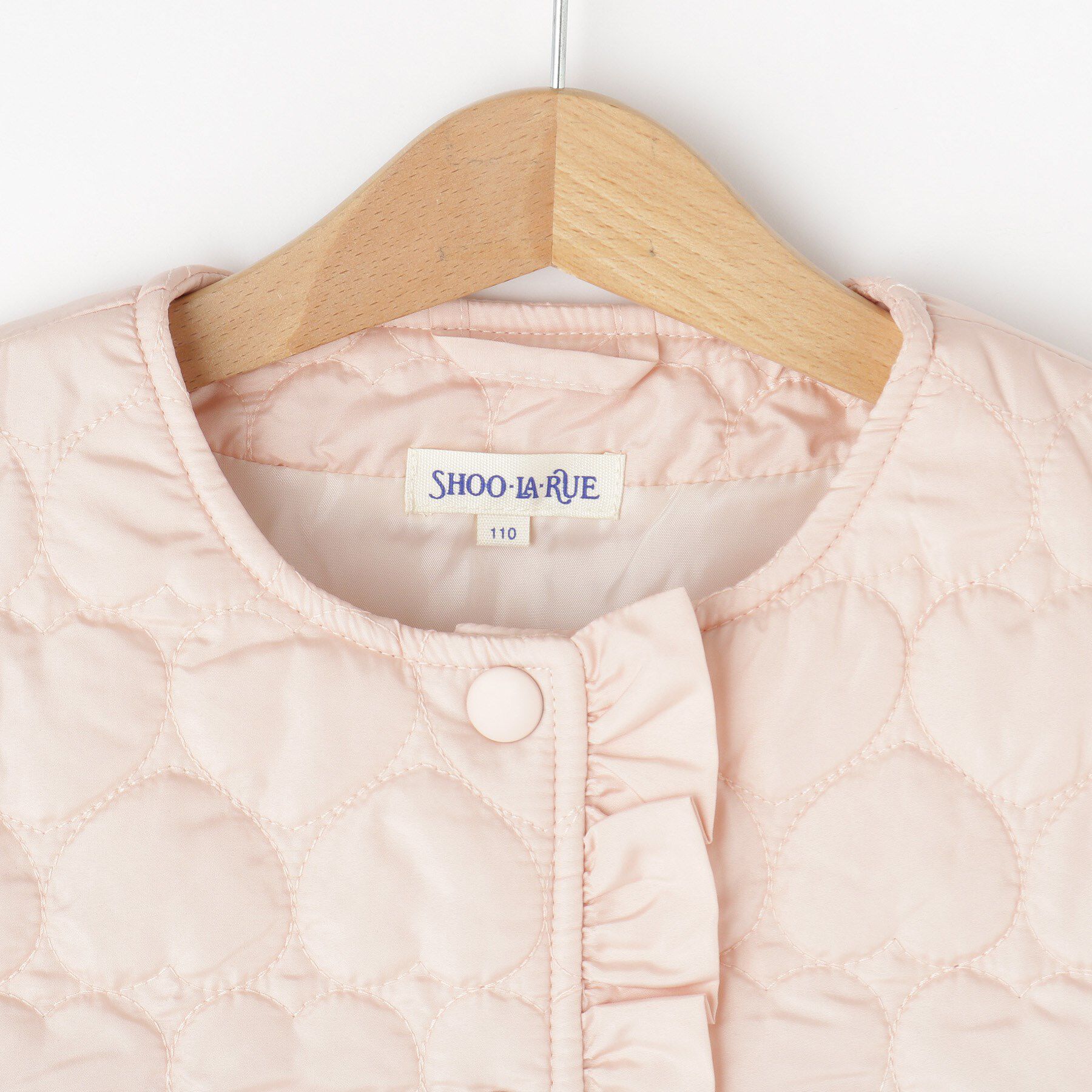 SHOO･LA･RUE「【100-150cm】ハートキルトノーカラーブルゾン」|ブルゾン・スタジャン|