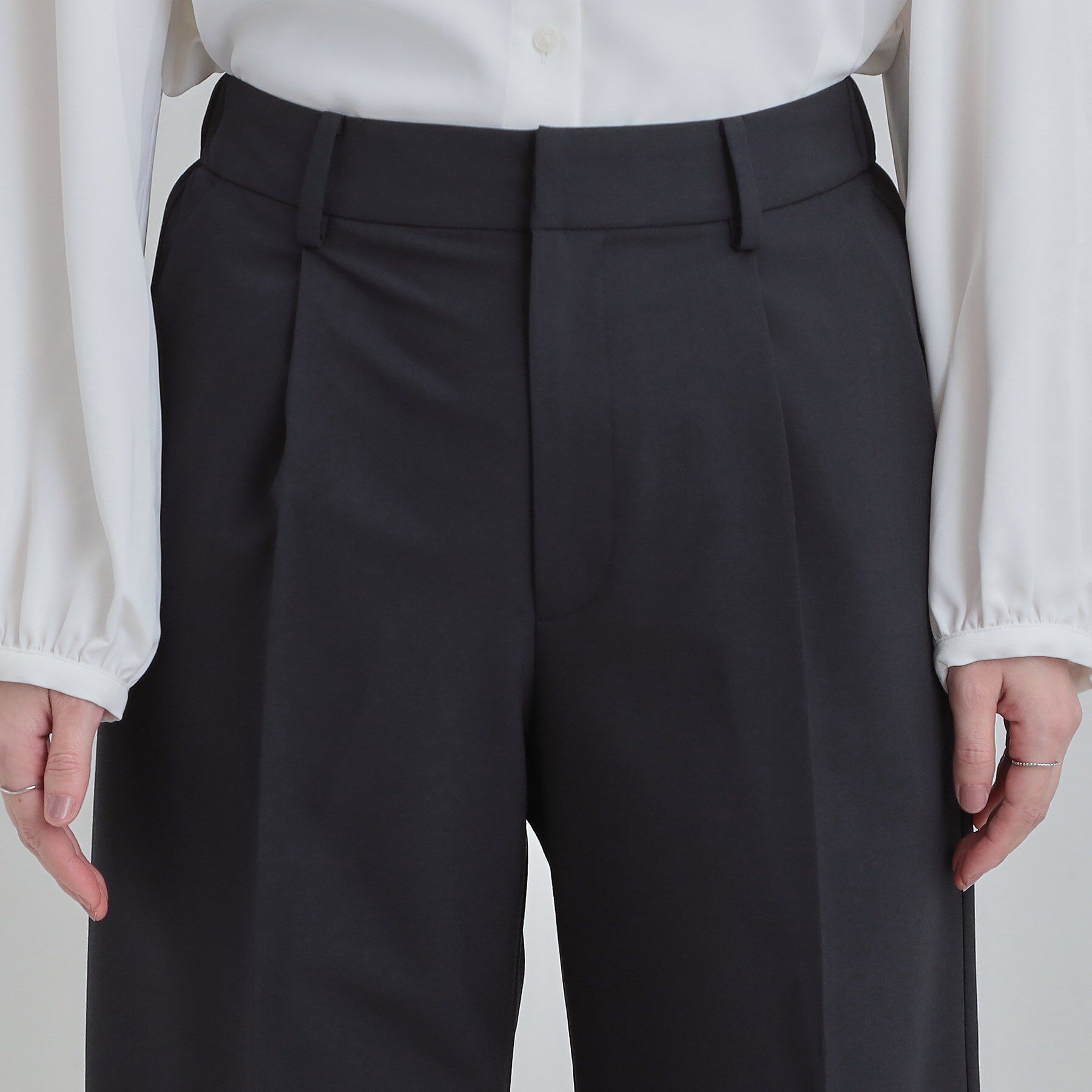 SHOO･LA･RUE「【セットアップ可能】サラっと軽やか ワイドストレートパンツ」|その他|