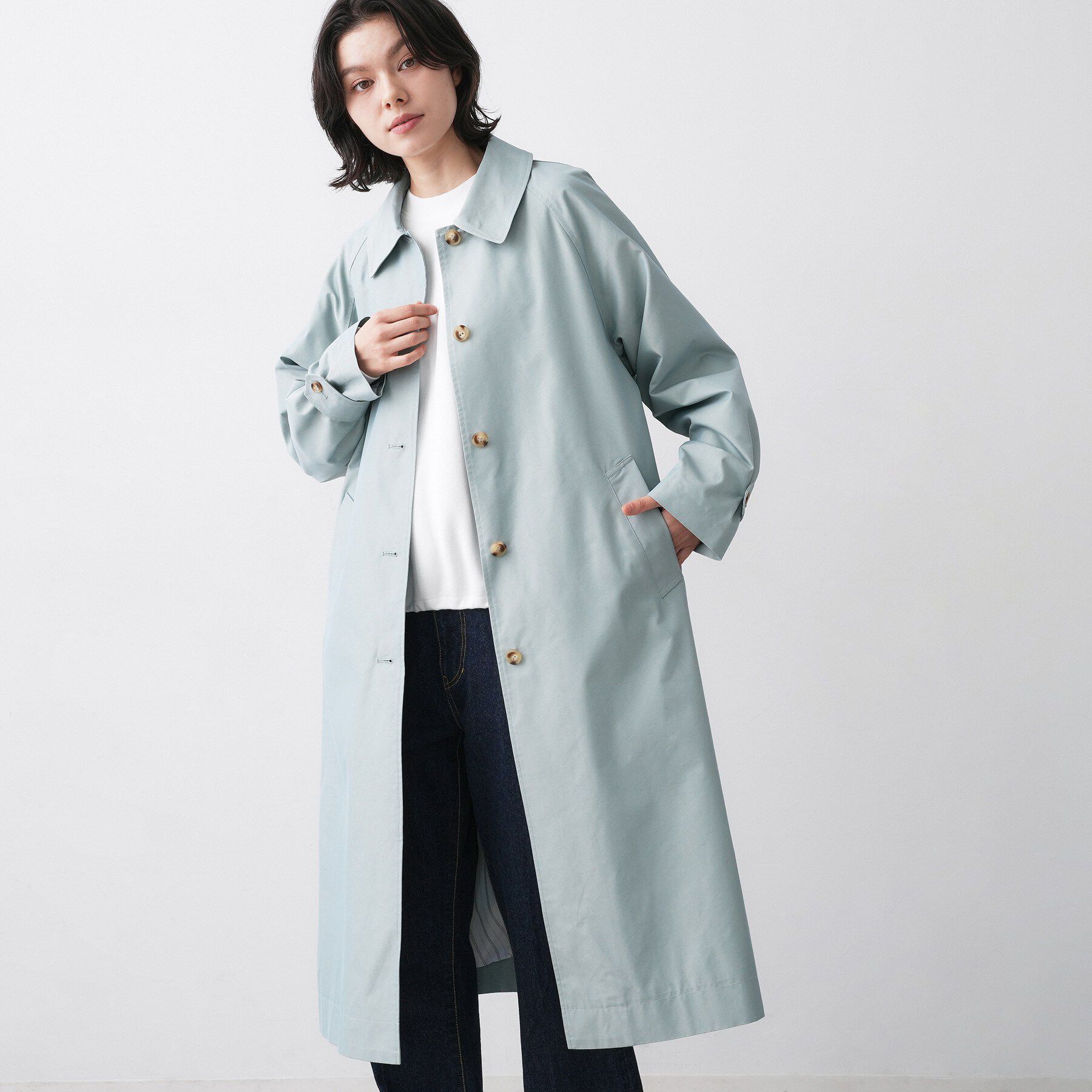 Dessin「シャンブレースプリングコート」|ステンカラーコート|