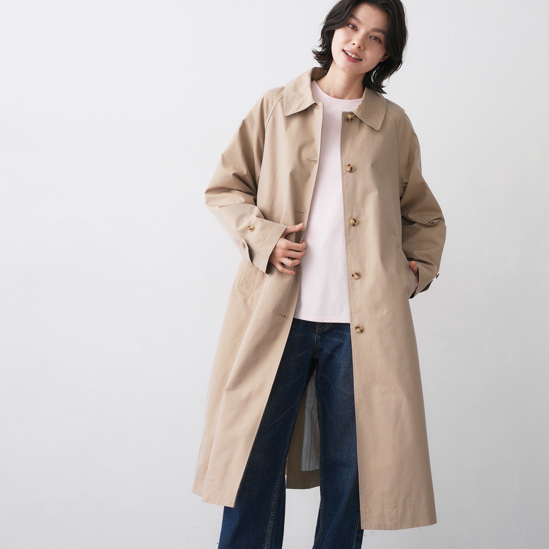 Dessin「シャンブレースプリングコート」|ステンカラーコート|