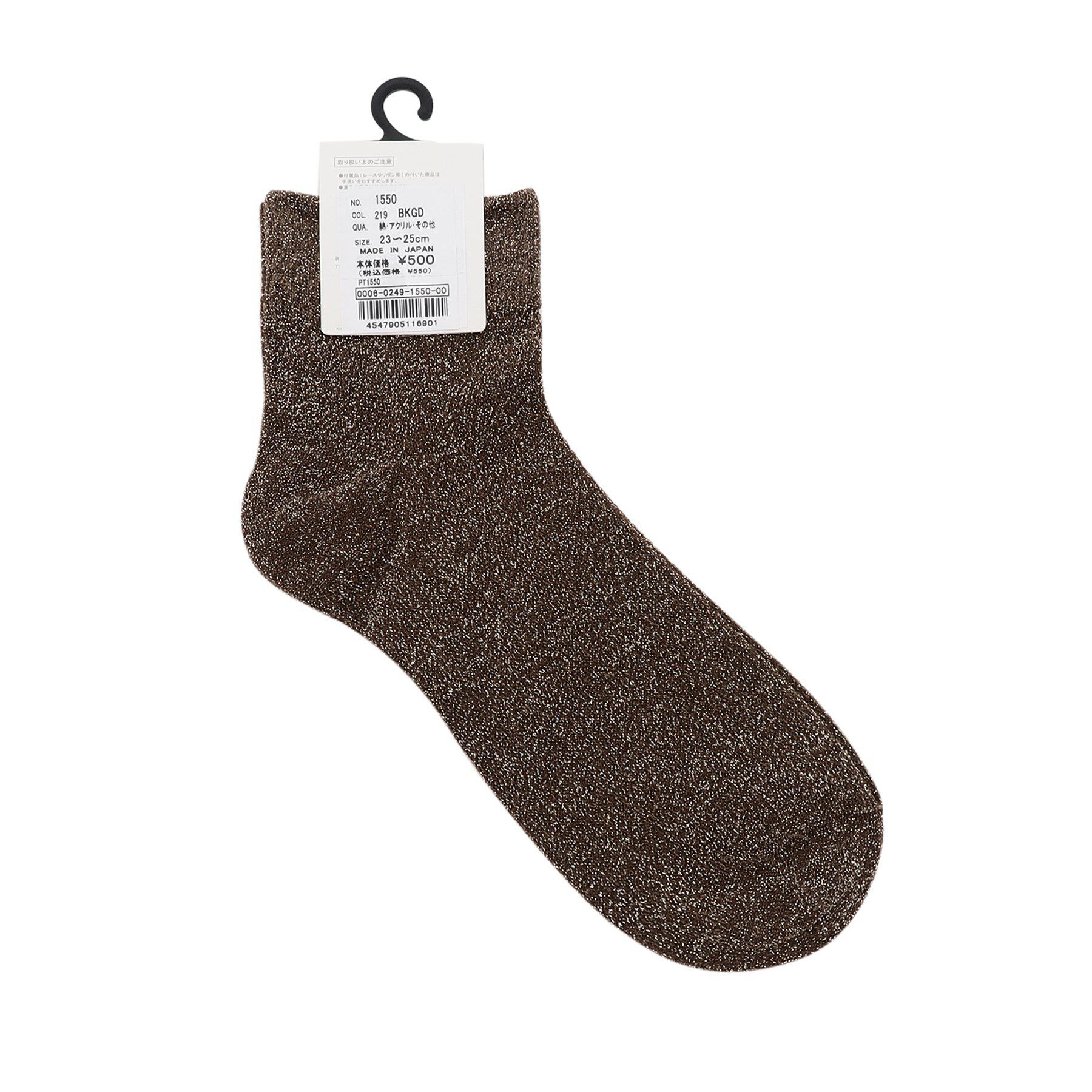 Doll Kiss「モノトーンラメ無地クルーソックス　靴下」|ソックス|