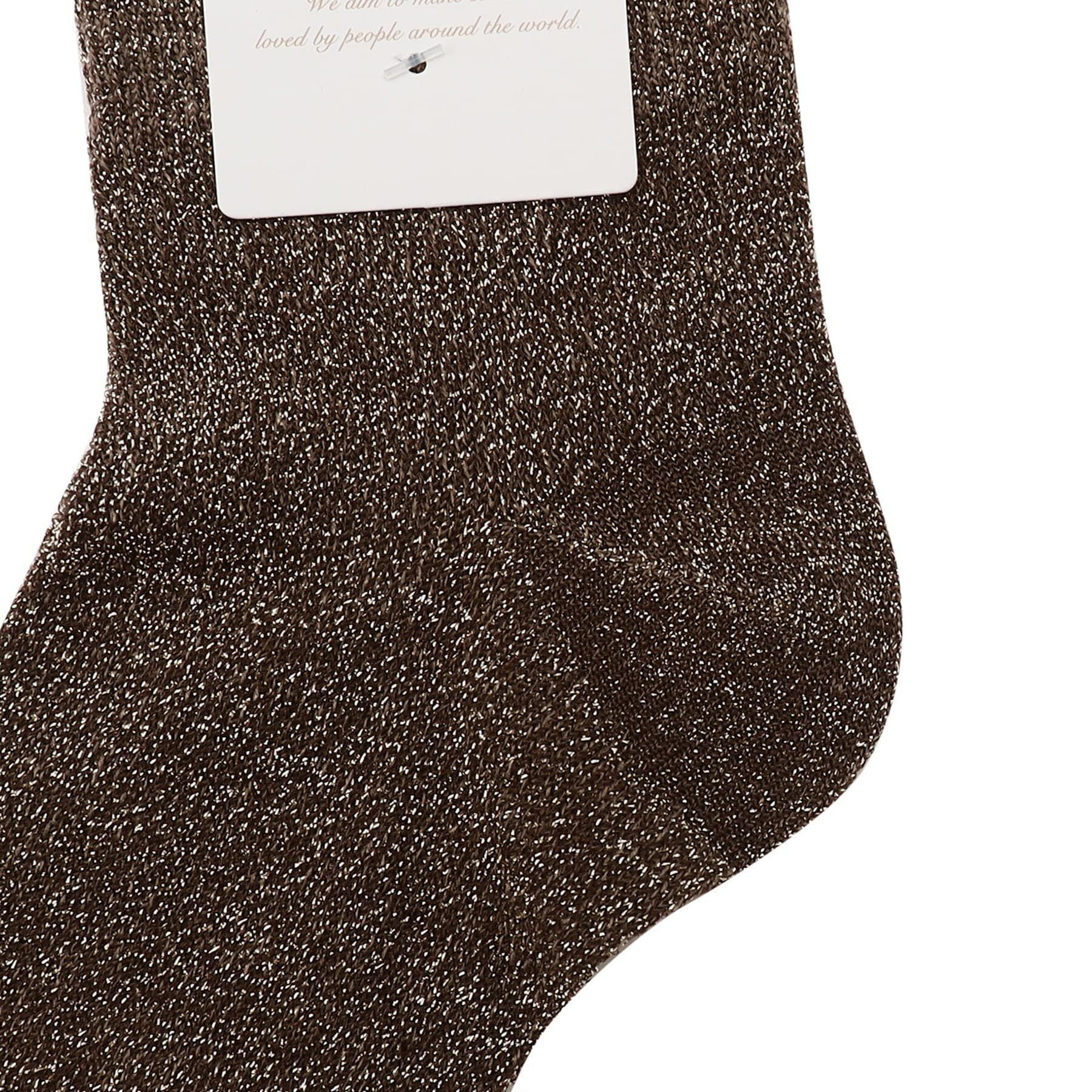 Doll Kiss「モノトーンラメ無地クルーソックス　靴下」|ソックス|