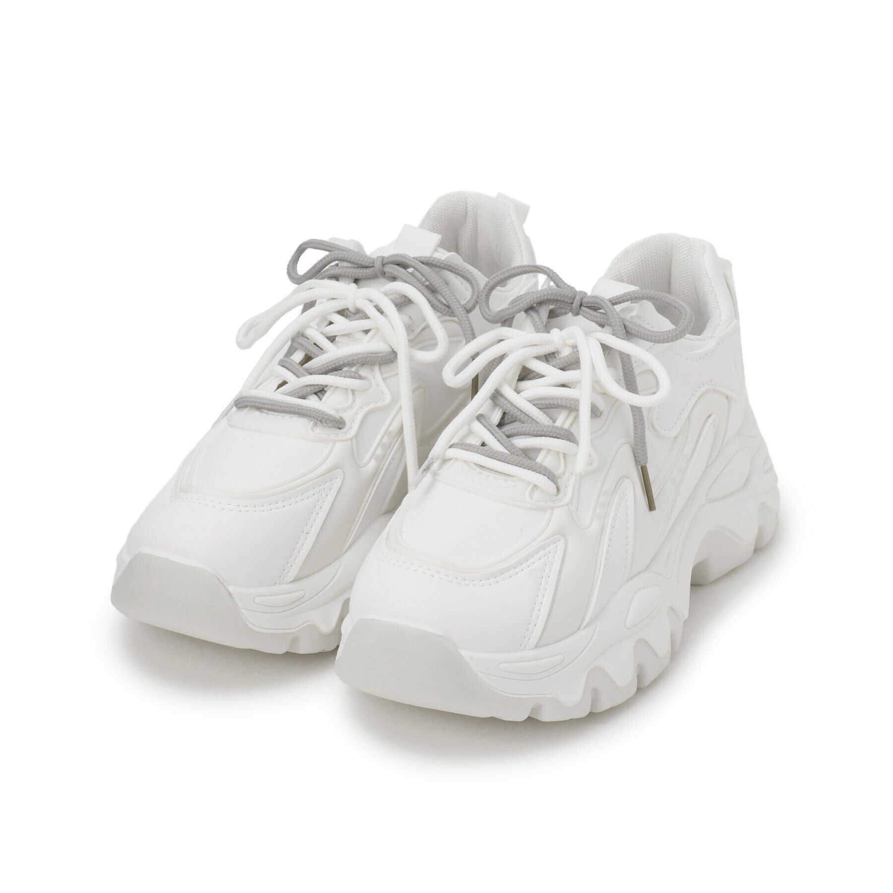 csT&P「厚底カラーソールレースアップ スニーカー」|スニーカー|