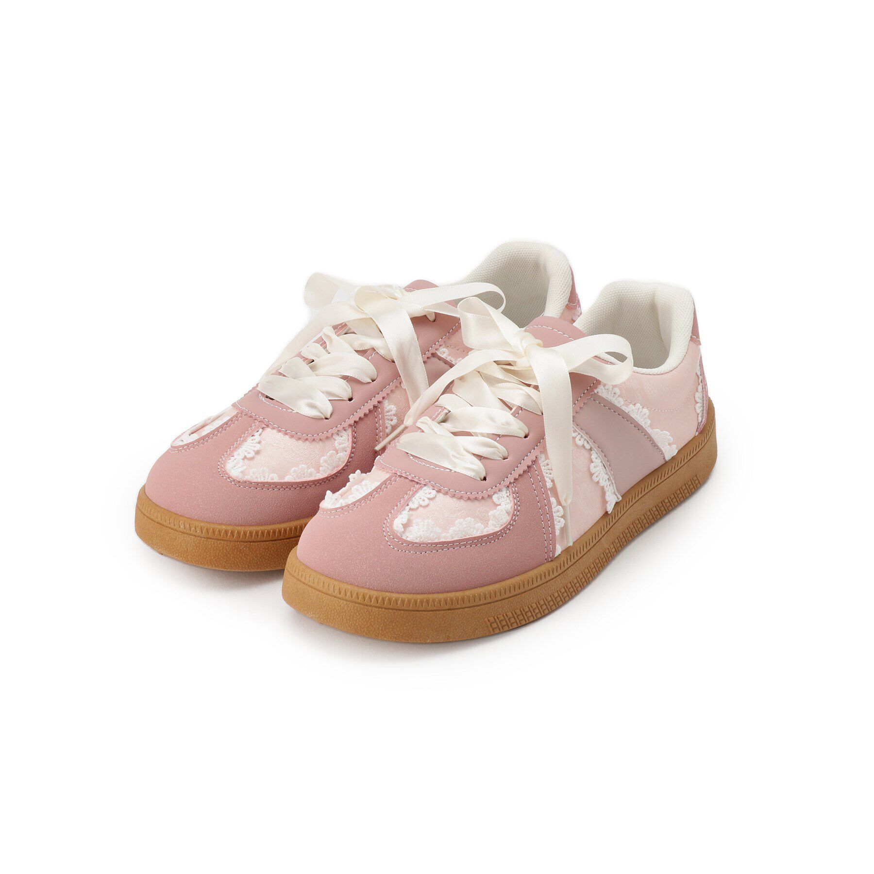 csT&P「サテンリボンレース柄ガーリースニーカー」|スニーカー|