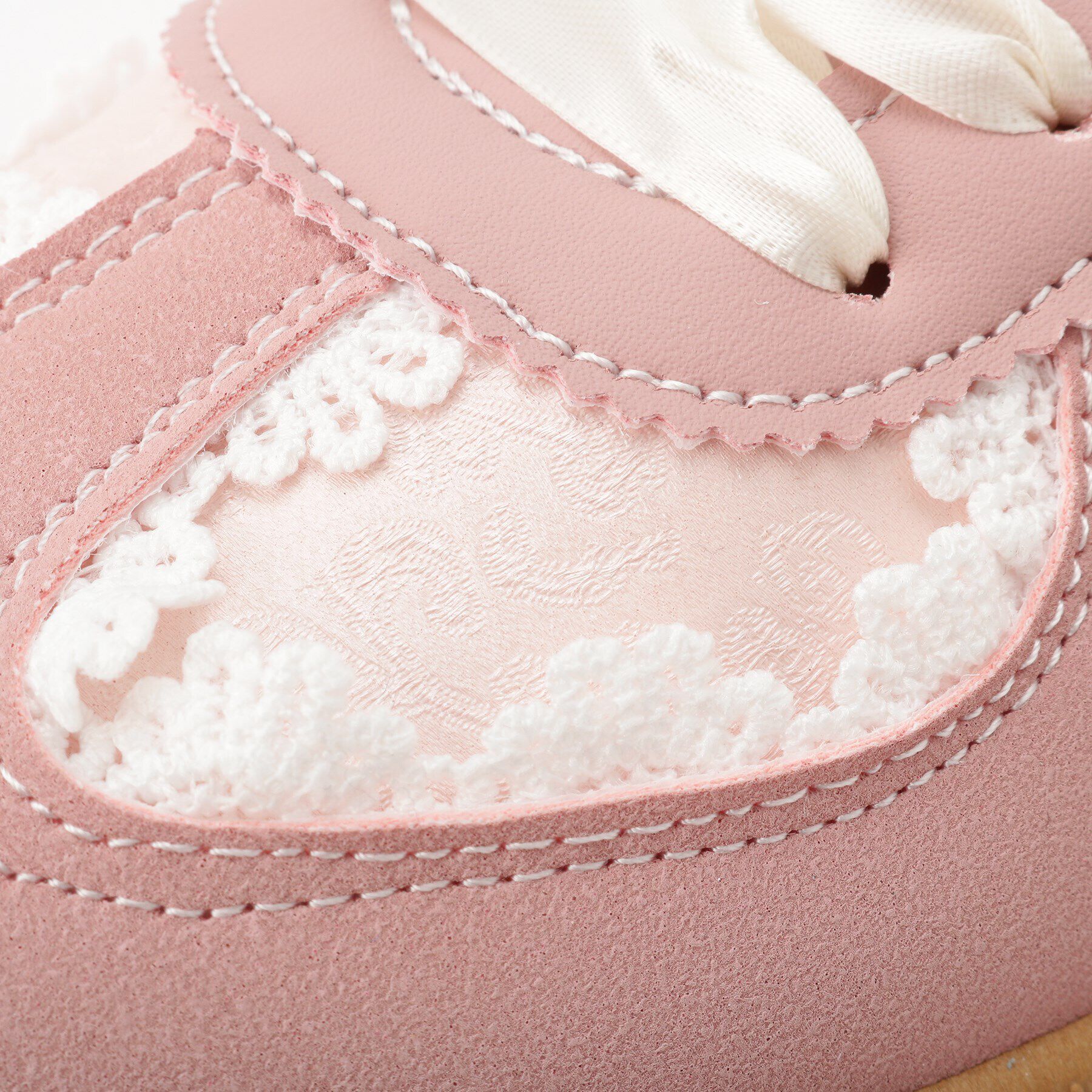 csT&P「サテンリボンレース柄ガーリースニーカー」|スニーカー|