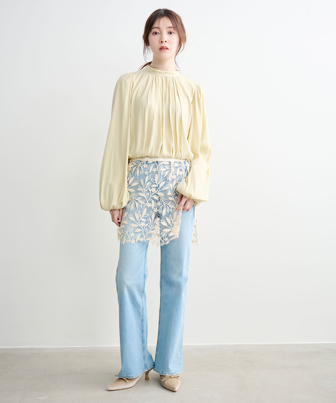 COCO DEAL「バルーンサテンブラウス」|シャツ・ブラウス|