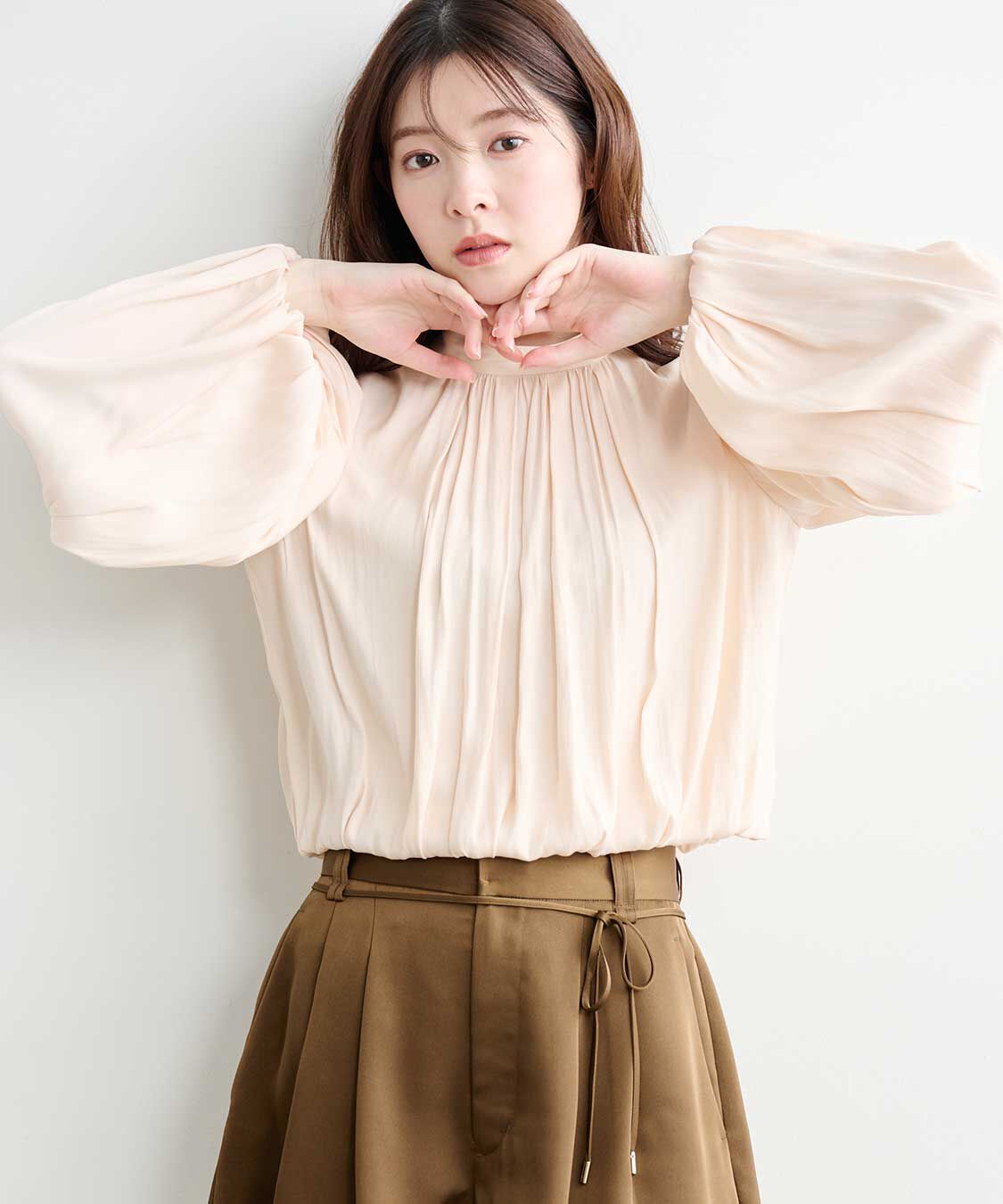 COCO DEAL「バルーンサテンブラウス」|シャツ・ブラウス|