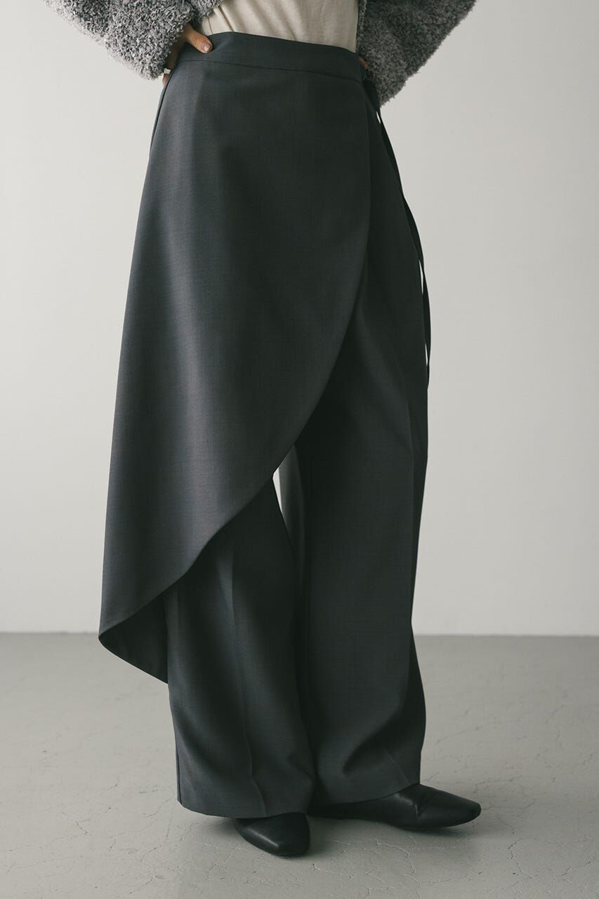 STYLEMIXER「サイドラップワイドパンツ」|その他|GRY