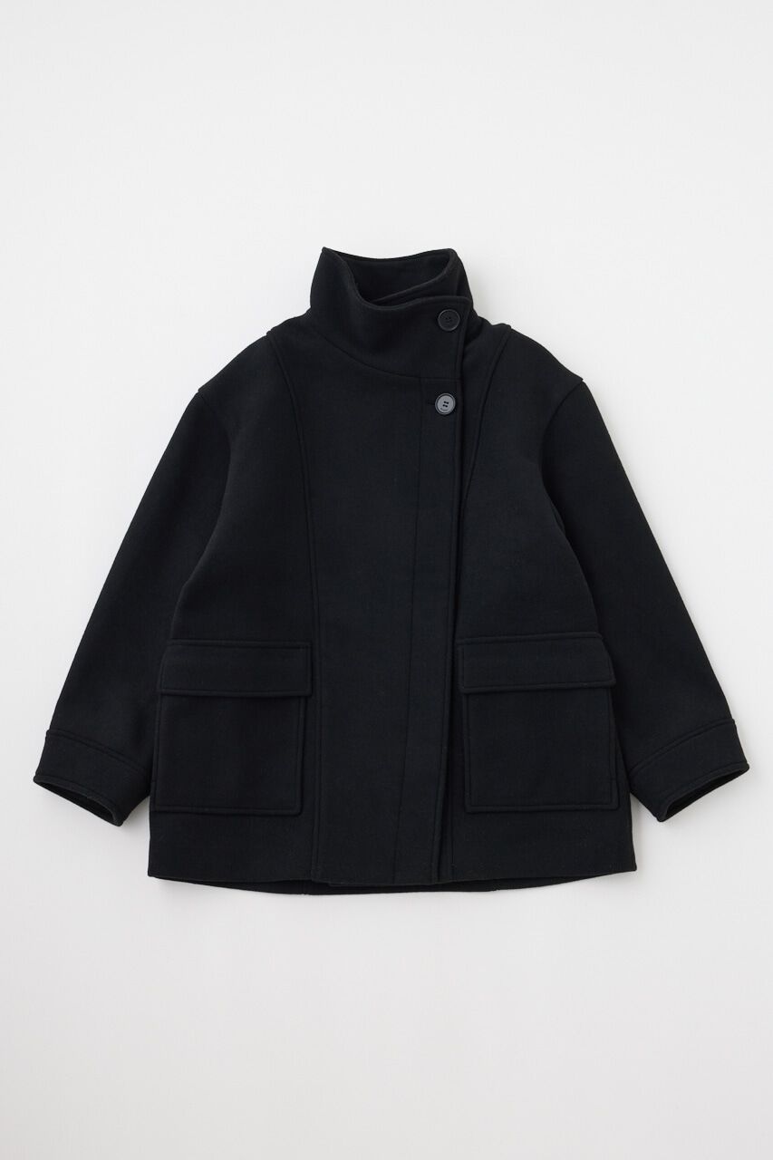 MOUSSY「STAND COLLAR MIDDLE コート」|その他|BLK
