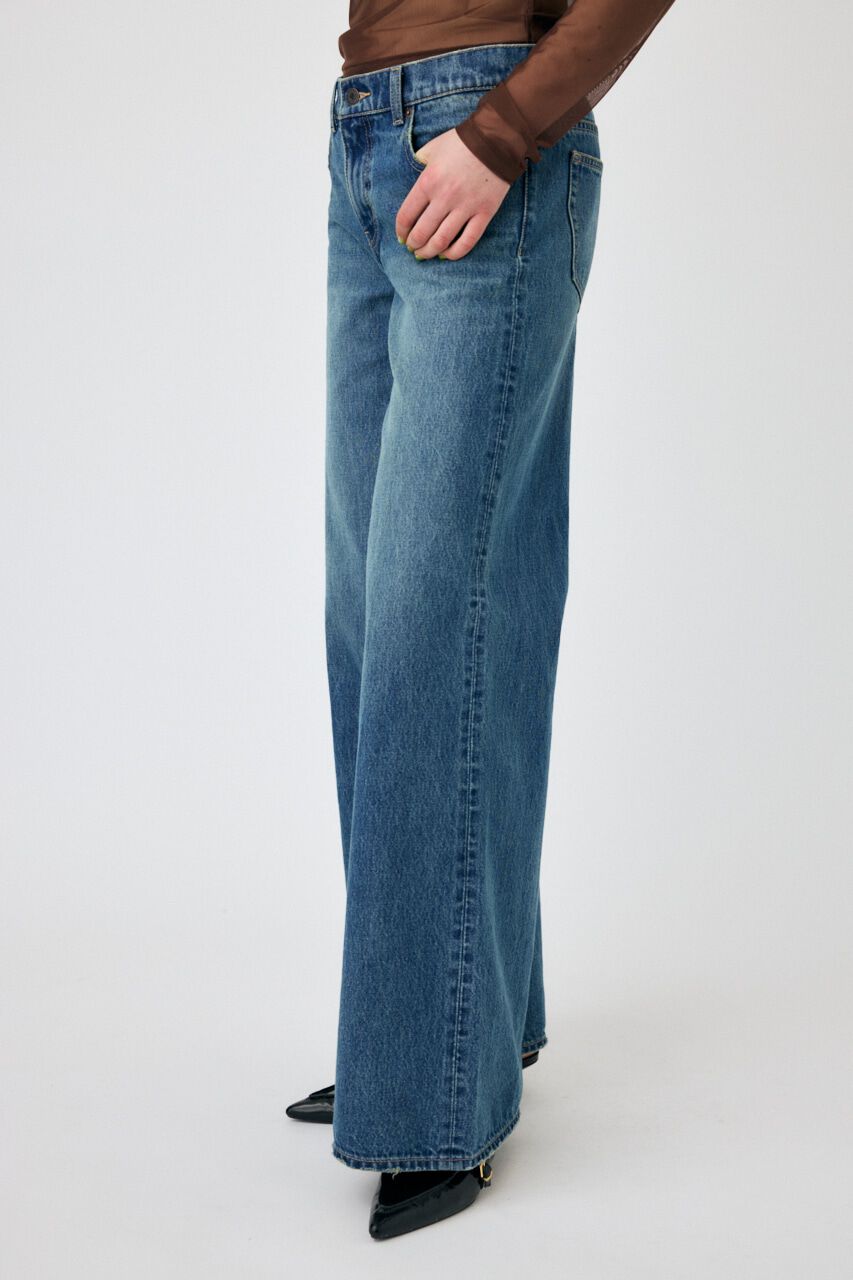 MOUSSY「W WAIST WIDE LEG STRAIGHT」|デニム|