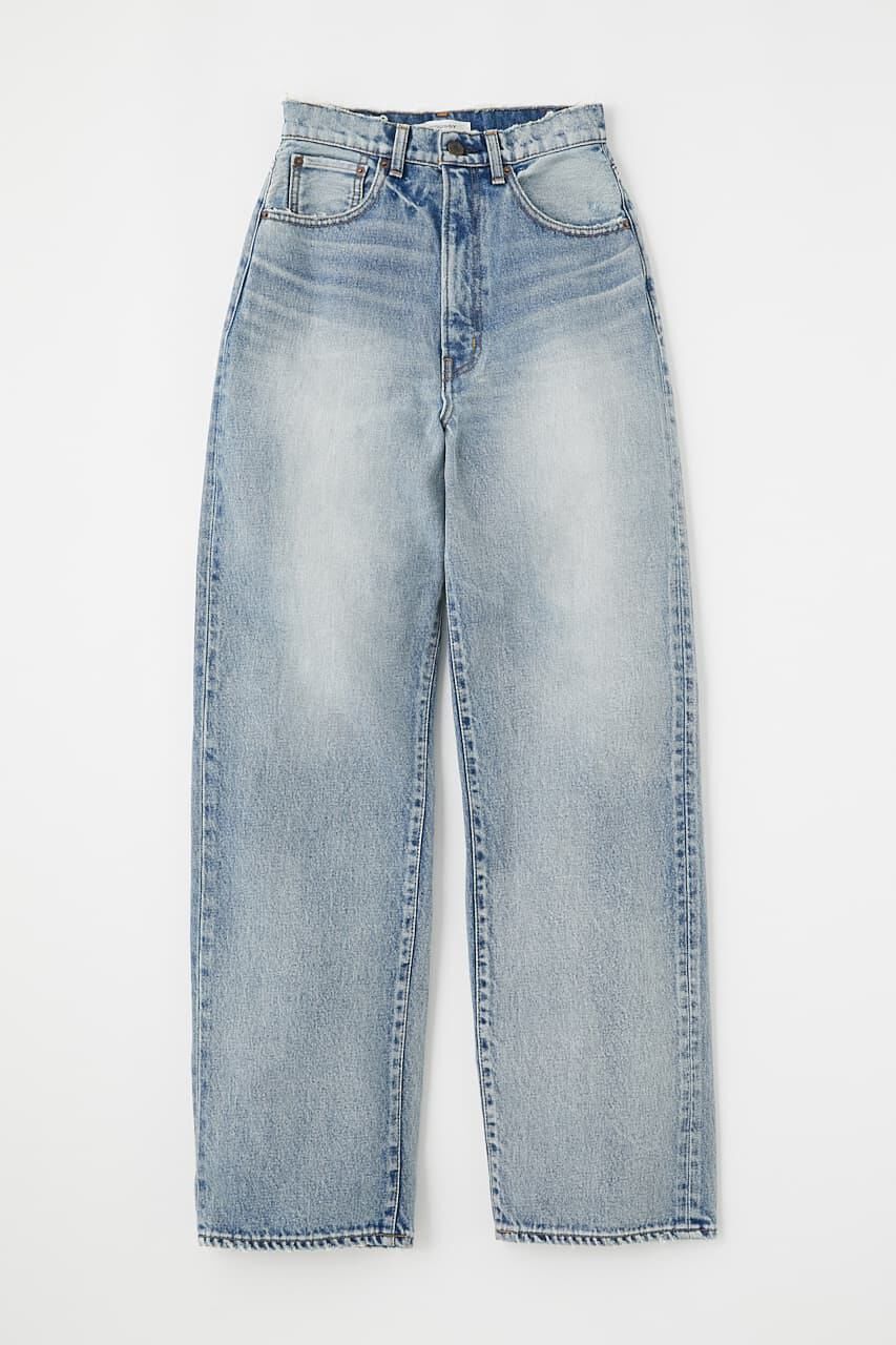 MOUSSY「HW DAMAGE LOOSE STRAIGHT」|デニム|