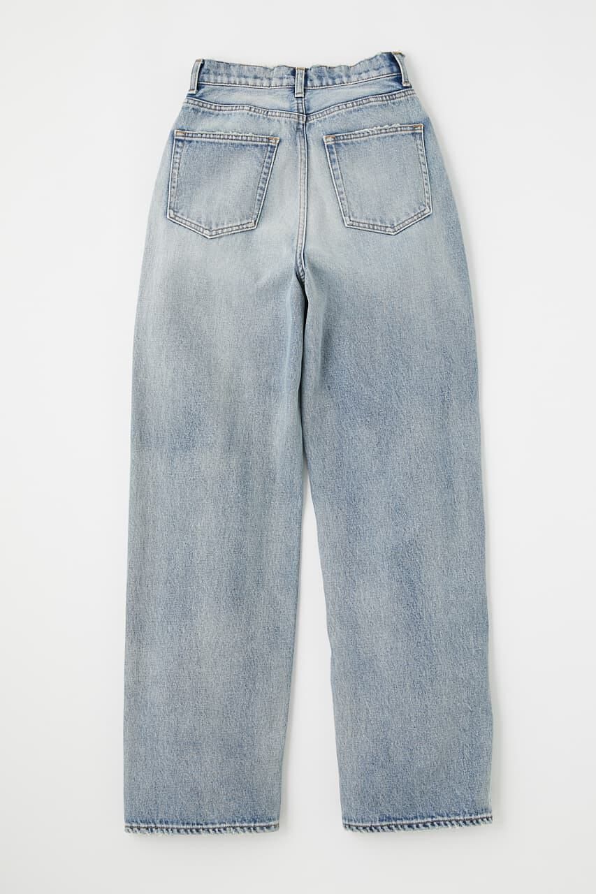 MOUSSY「HW DAMAGE LOOSE STRAIGHT」|デニム|