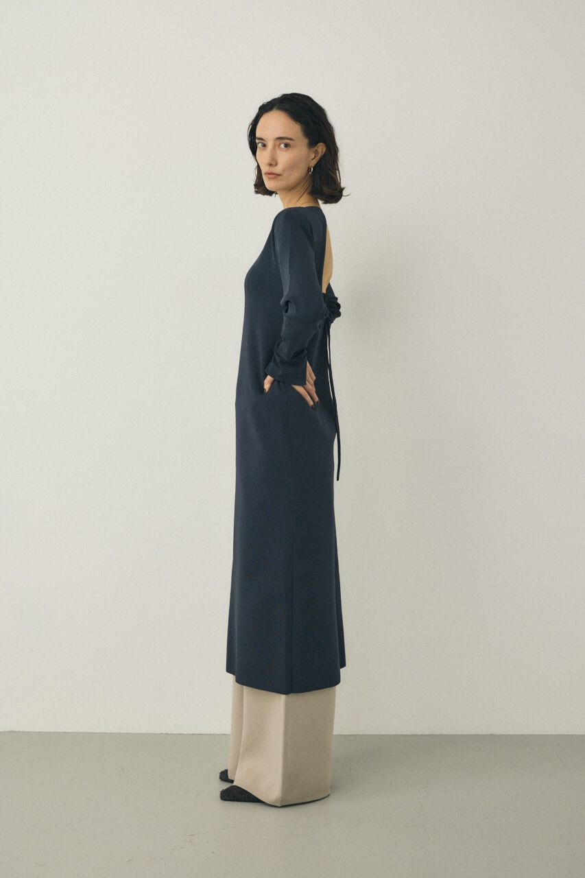 MOUSSY「バックオープンニットワンピース　リサイクルポリエステル使用」|ワンピース|
