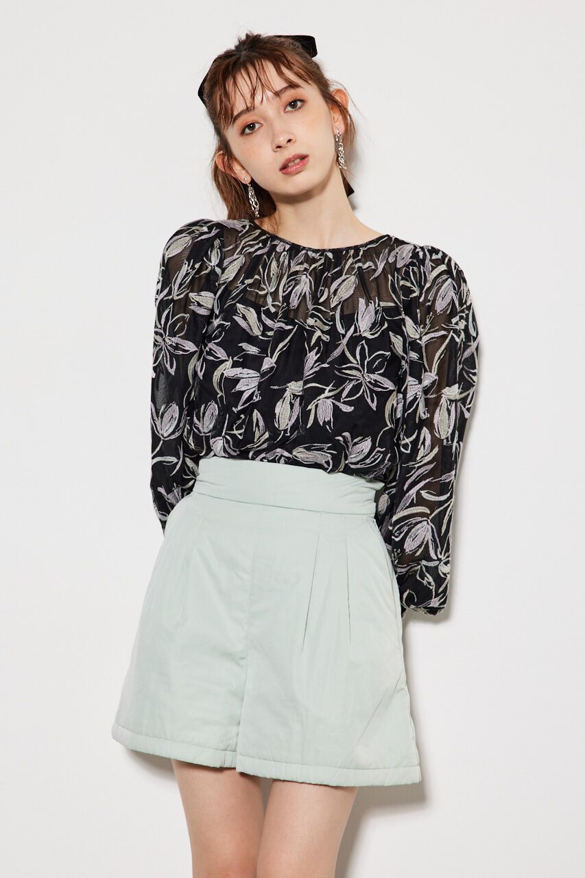 rienda「エンブロイダリーチュールBLS」|シャツ・ブラウス|