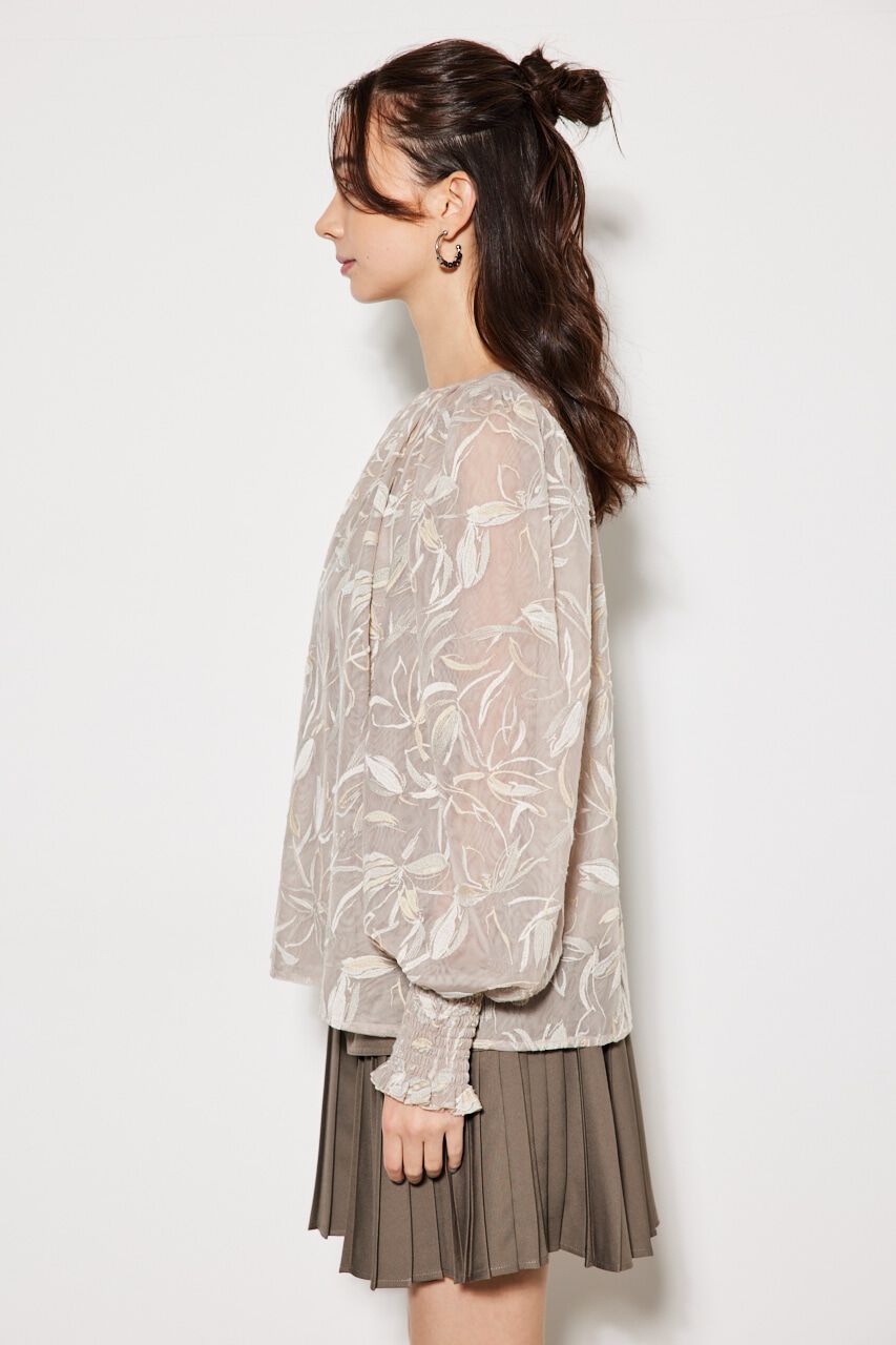 rienda「エンブロイダリーチュールBLS」|シャツ・ブラウス|