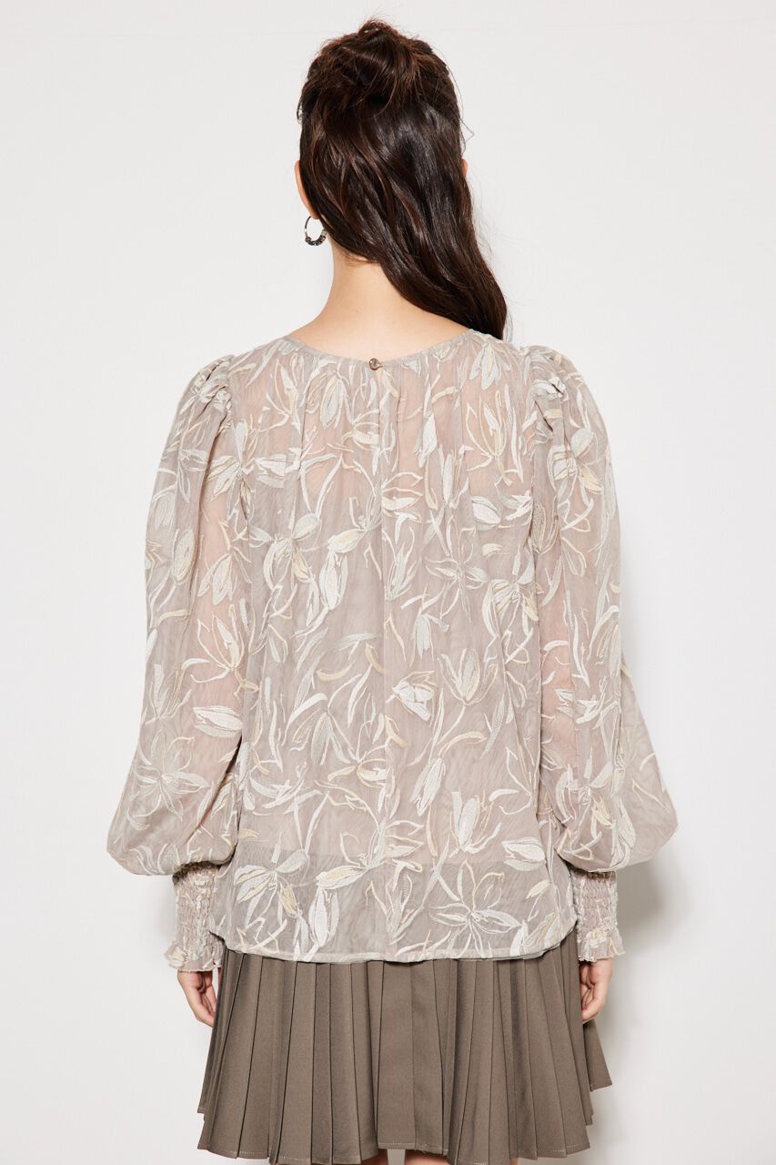 rienda「エンブロイダリーチュールBLS」|シャツ・ブラウス|