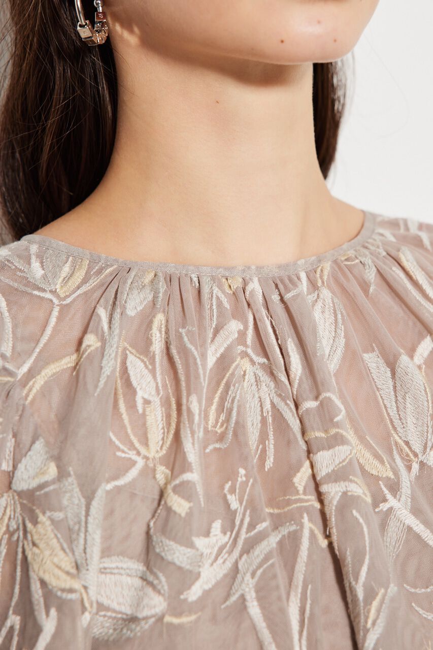 rienda「エンブロイダリーチュールBLS」|シャツ・ブラウス|