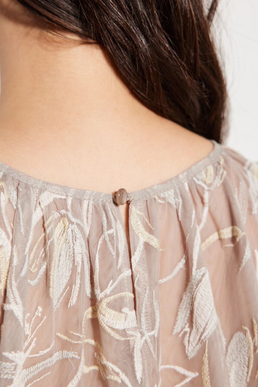 rienda「エンブロイダリーチュールBLS」|シャツ・ブラウス|