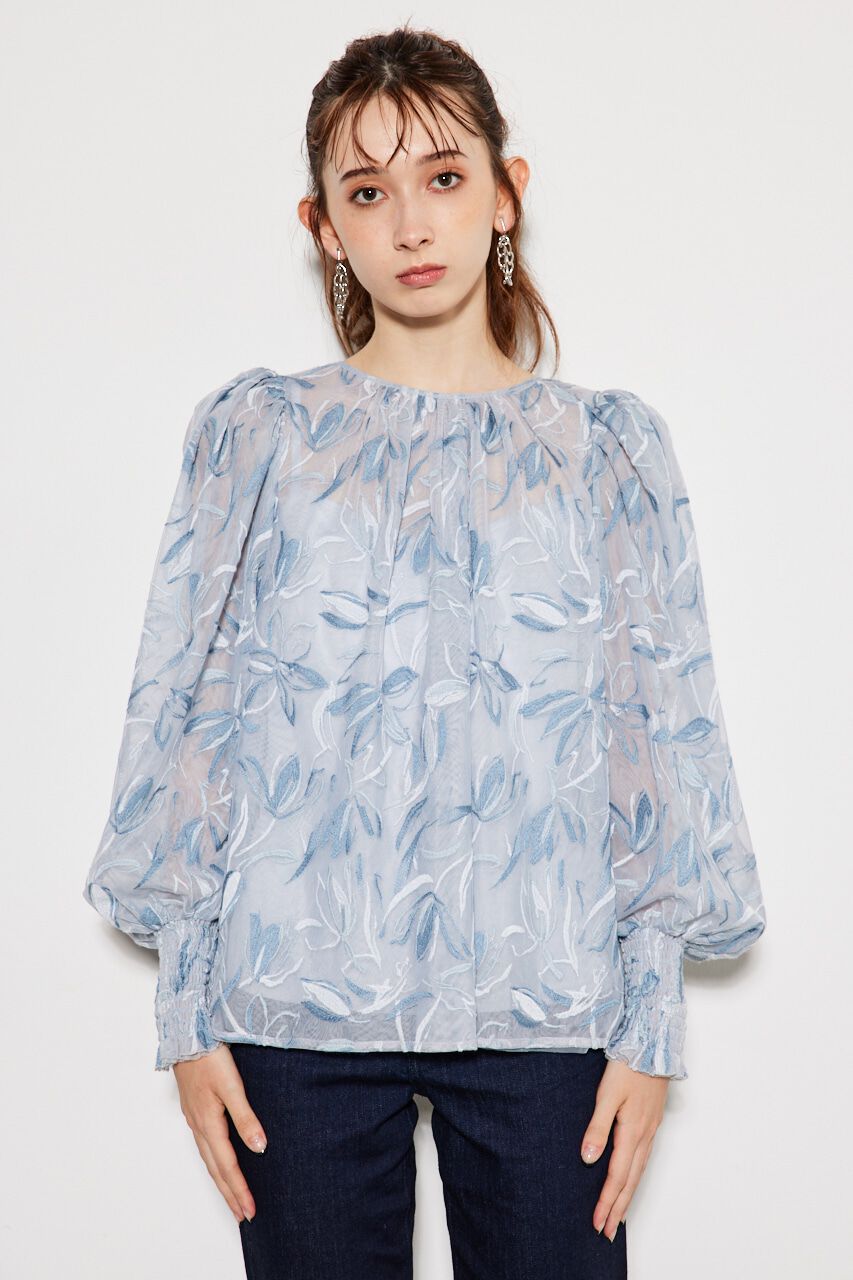 rienda「エンブロイダリーチュールBLS」|シャツ・ブラウス|