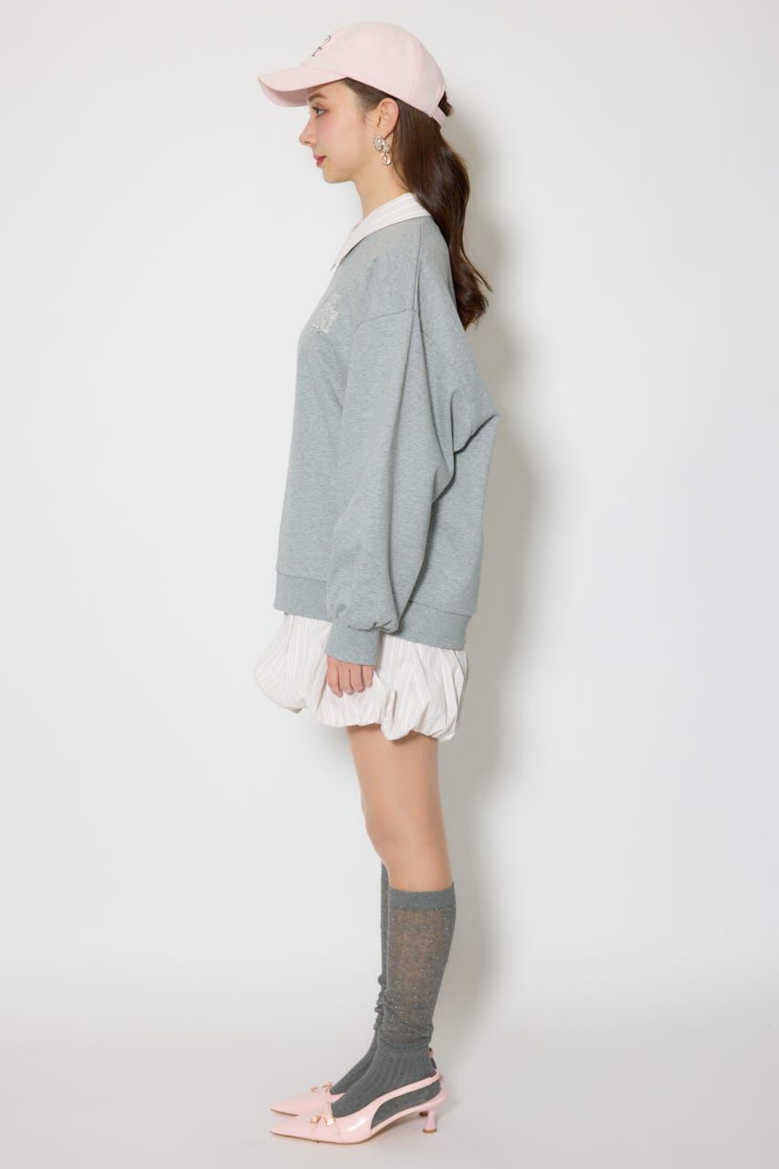 rienda「バルーンシャツセットスウェットワンピース」|ワンピース|