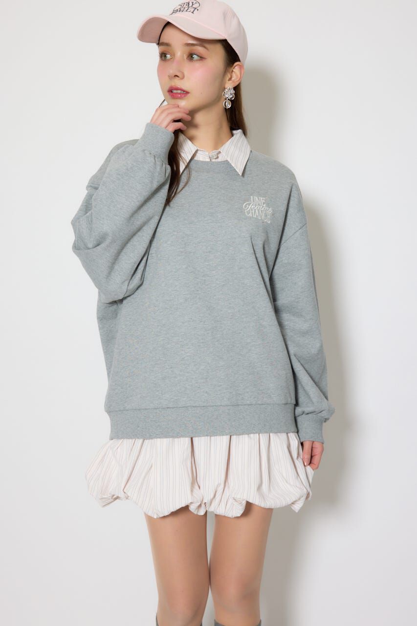 rienda「バルーンシャツセットスウェットワンピース」|ワンピース|