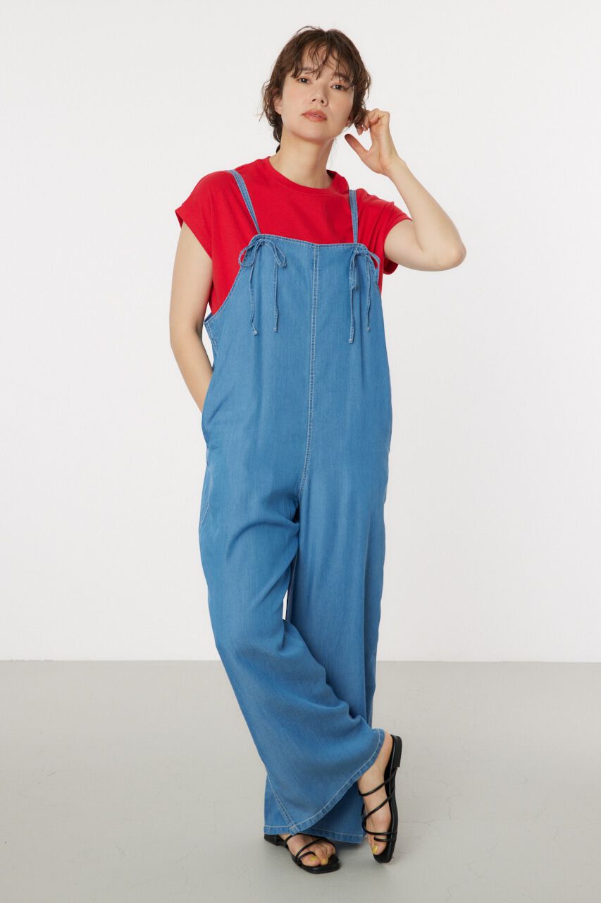 RODEO CROWNS「Supple DENIM サロペット」|ワンピース|BLU