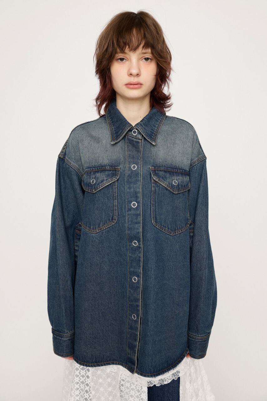 SLY「ARM SLIT DENIM SH ジャケット」|デニムジャケット|
