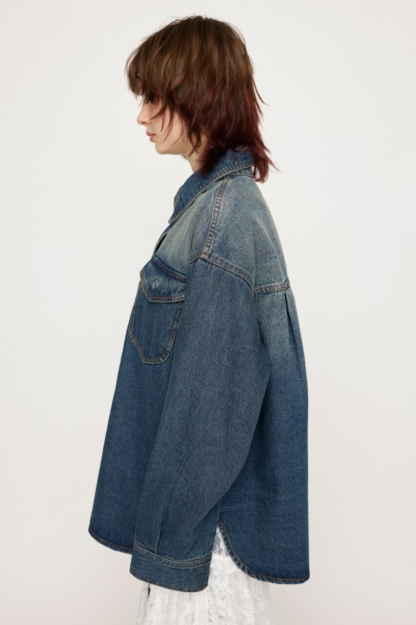 SLY「ARM SLIT DENIM SH ジャケット」|デニムジャケット|
