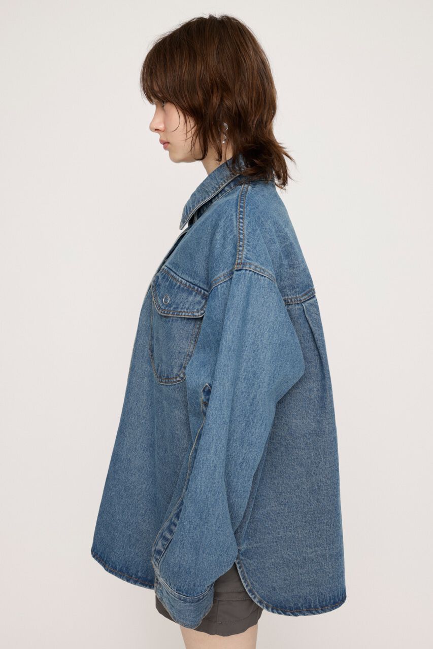 SLY「ARM SLIT DENIM SH ジャケット」|デニムジャケット|