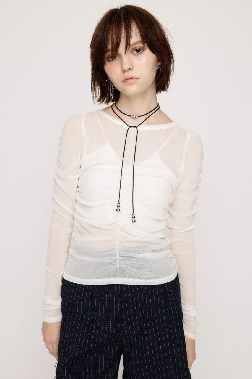 SLY「FRONT GATHER PUFF トップス」|Tシャツ・カットソー|