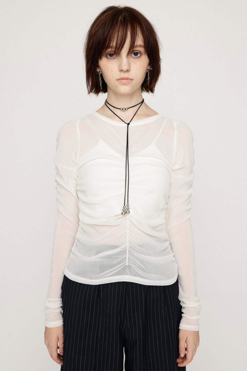 SLY「FRONT GATHER PUFF トップス」|Tシャツ・カットソー|