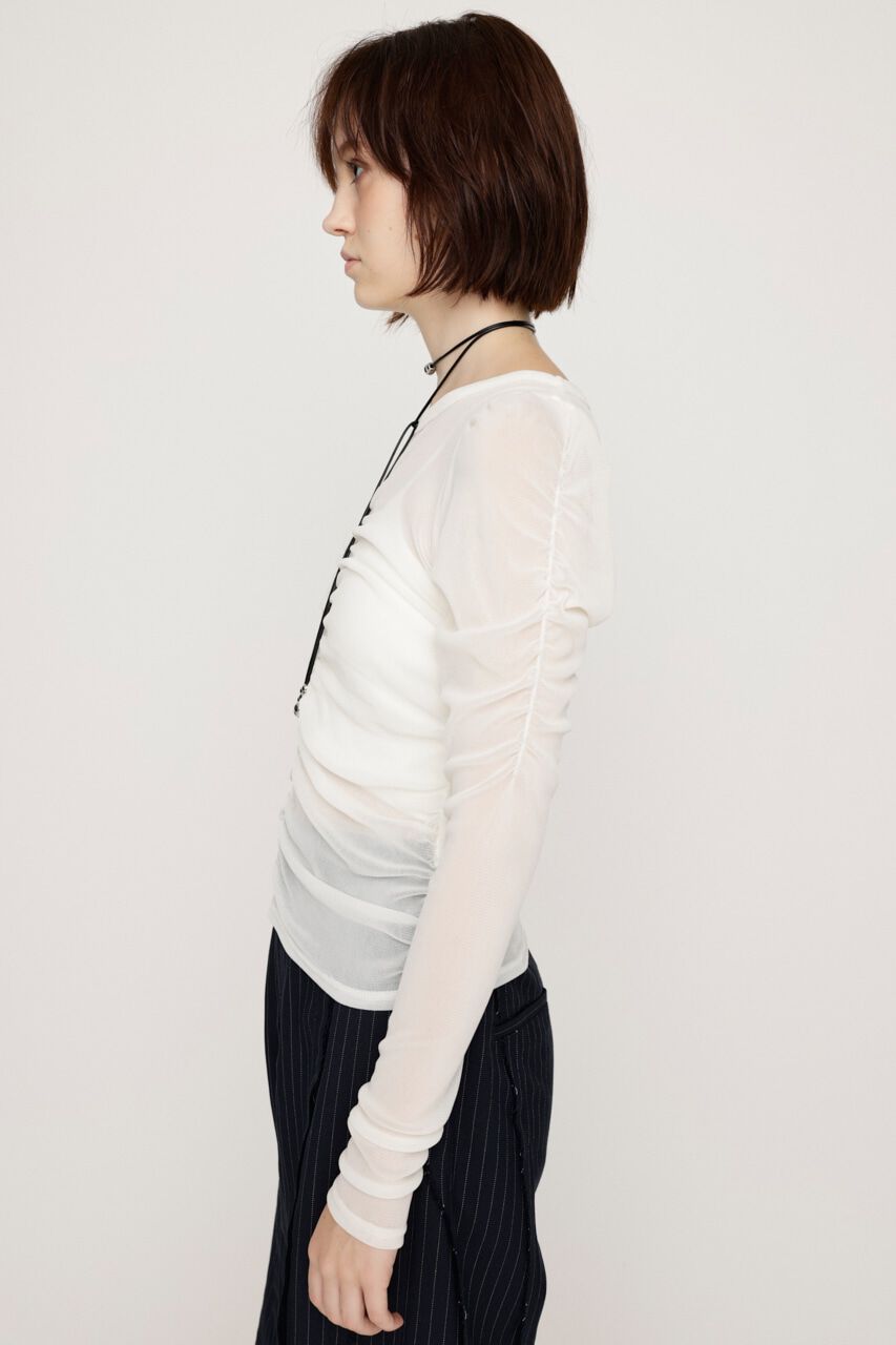 SLY「FRONT GATHER PUFF トップス」|Tシャツ・カットソー|