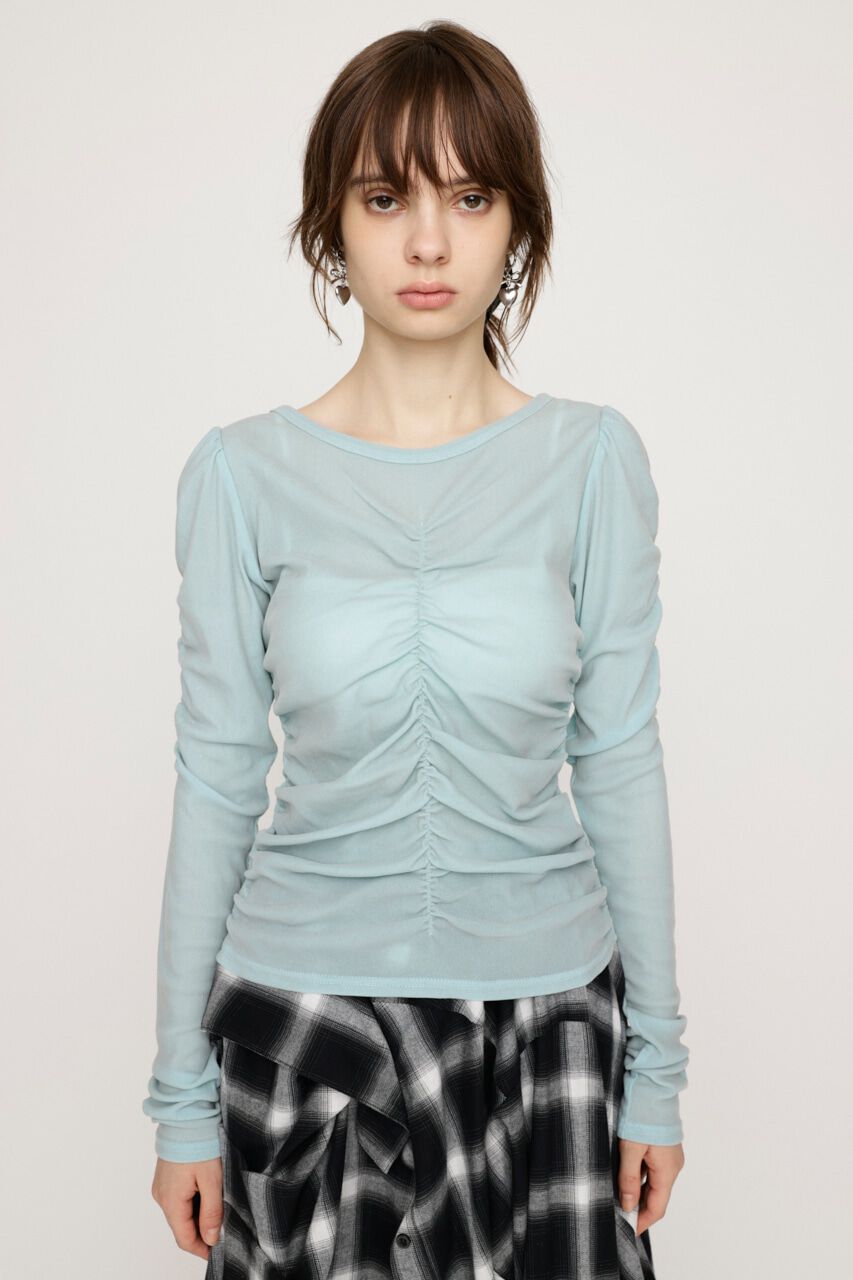 SLY「FRONT GATHER PUFF トップス」|Tシャツ・カットソー|