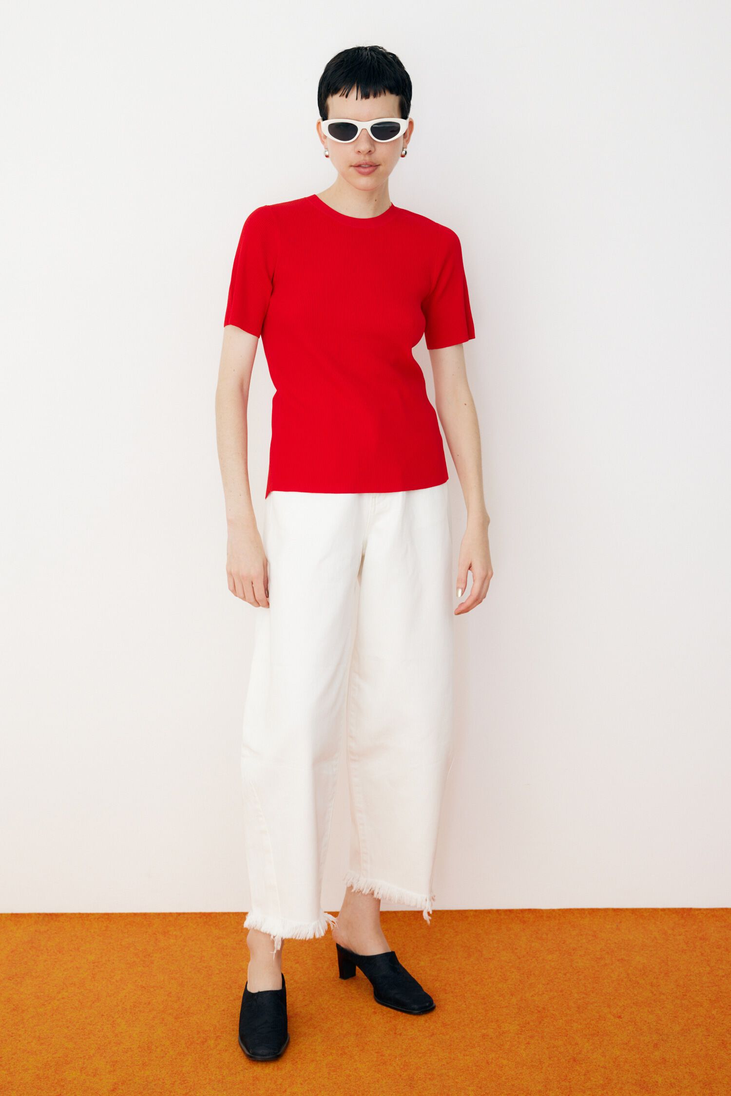 HeRIN.CYE「Back slit knit tops」|Tシャツ・カットソー|