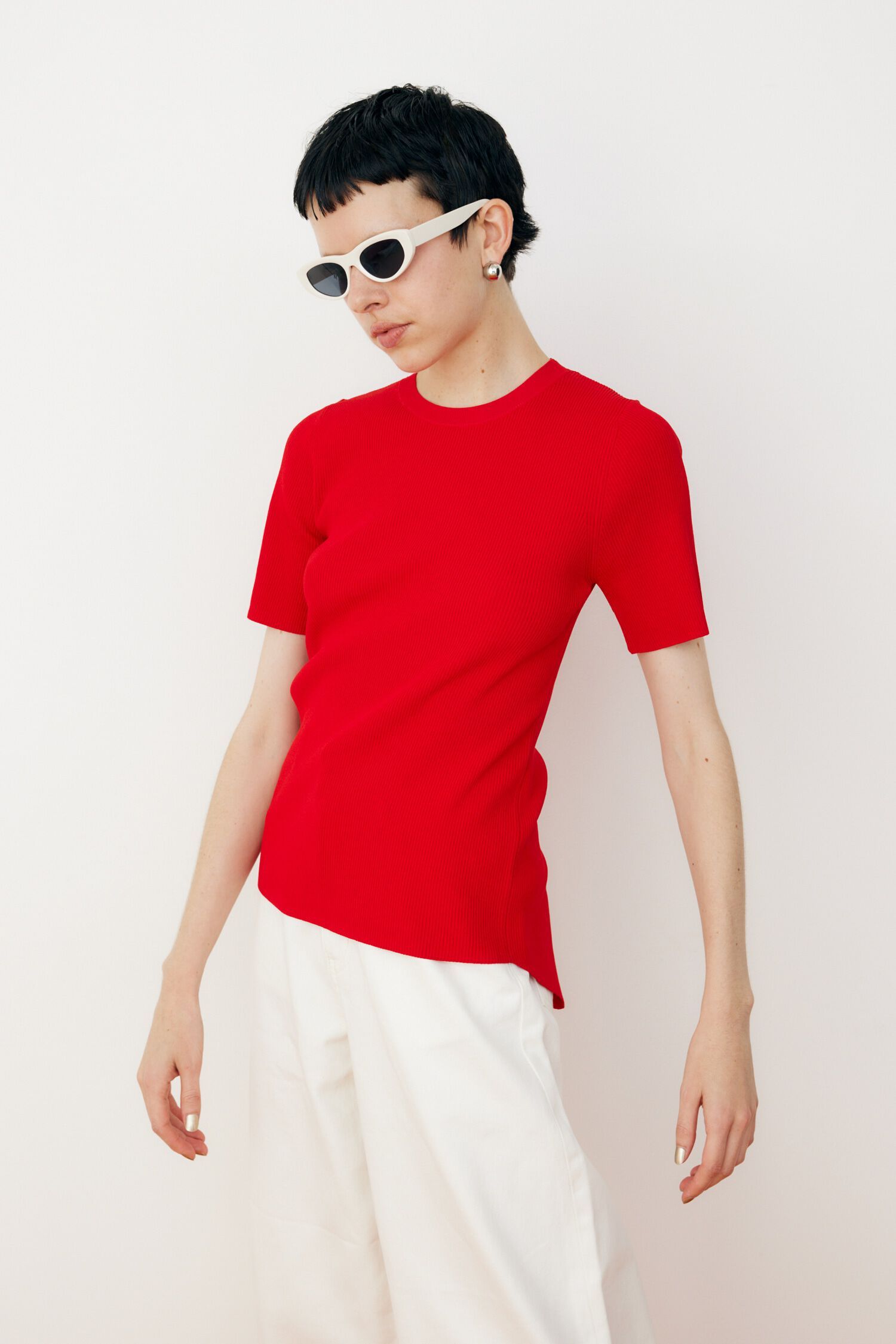 HeRIN.CYE「Back slit knit tops」|Tシャツ・カットソー|