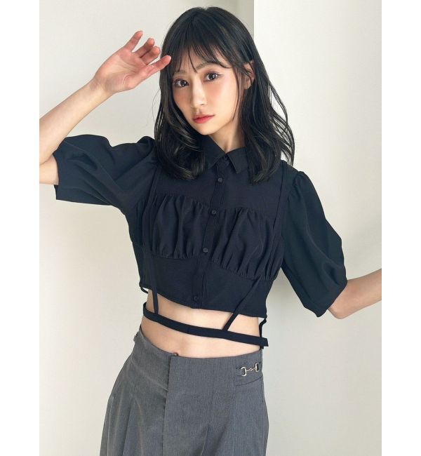 RESEXXY「ナローストラップコルセットシャツ」|シャツ・ブラウス|