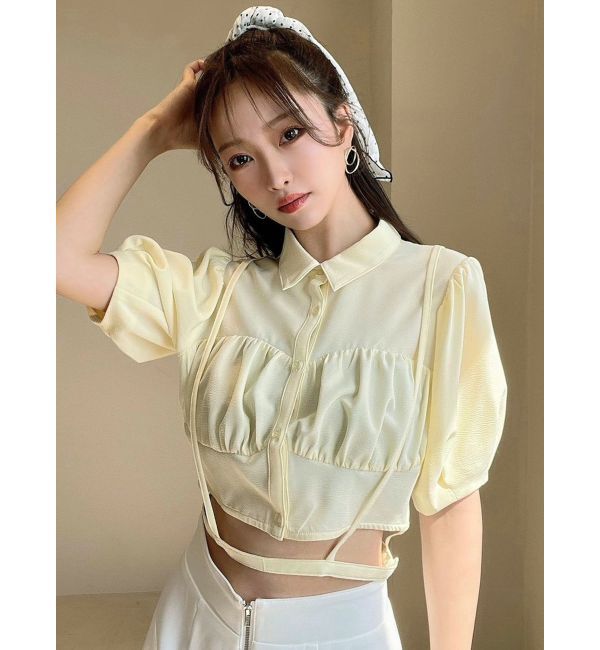 RESEXXY「ナローストラップコルセットシャツ」|シャツ・ブラウス|