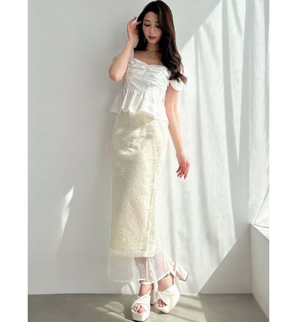 RESEXXY「エンブロイダリーシアースカート」|スカート|