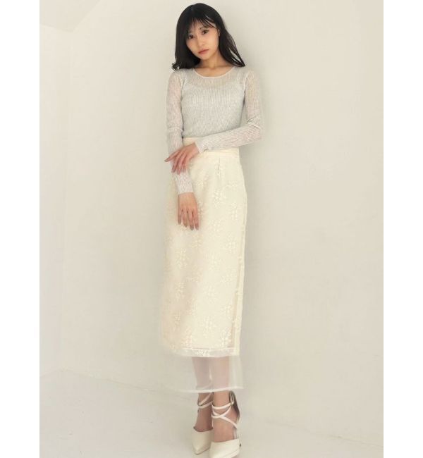 RESEXXY「エンブロイダリーシアースカート」|スカート|