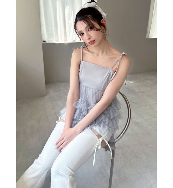 RESEXXY「チュールフリルペプラムキャミトップス」|キャミソール|
