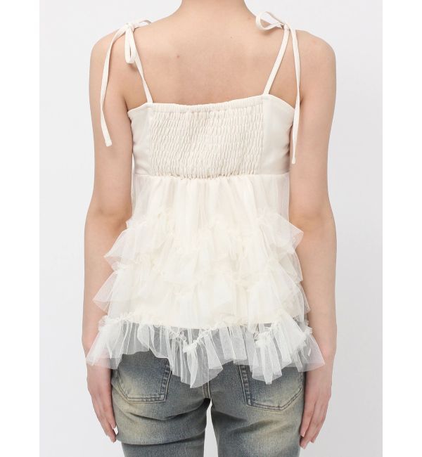RESEXXY「チュールフリルペプラムキャミトップス」|キャミソール|