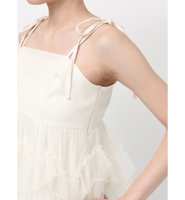 RESEXXY「チュールフリルペプラムキャミトップス」|キャミソール|